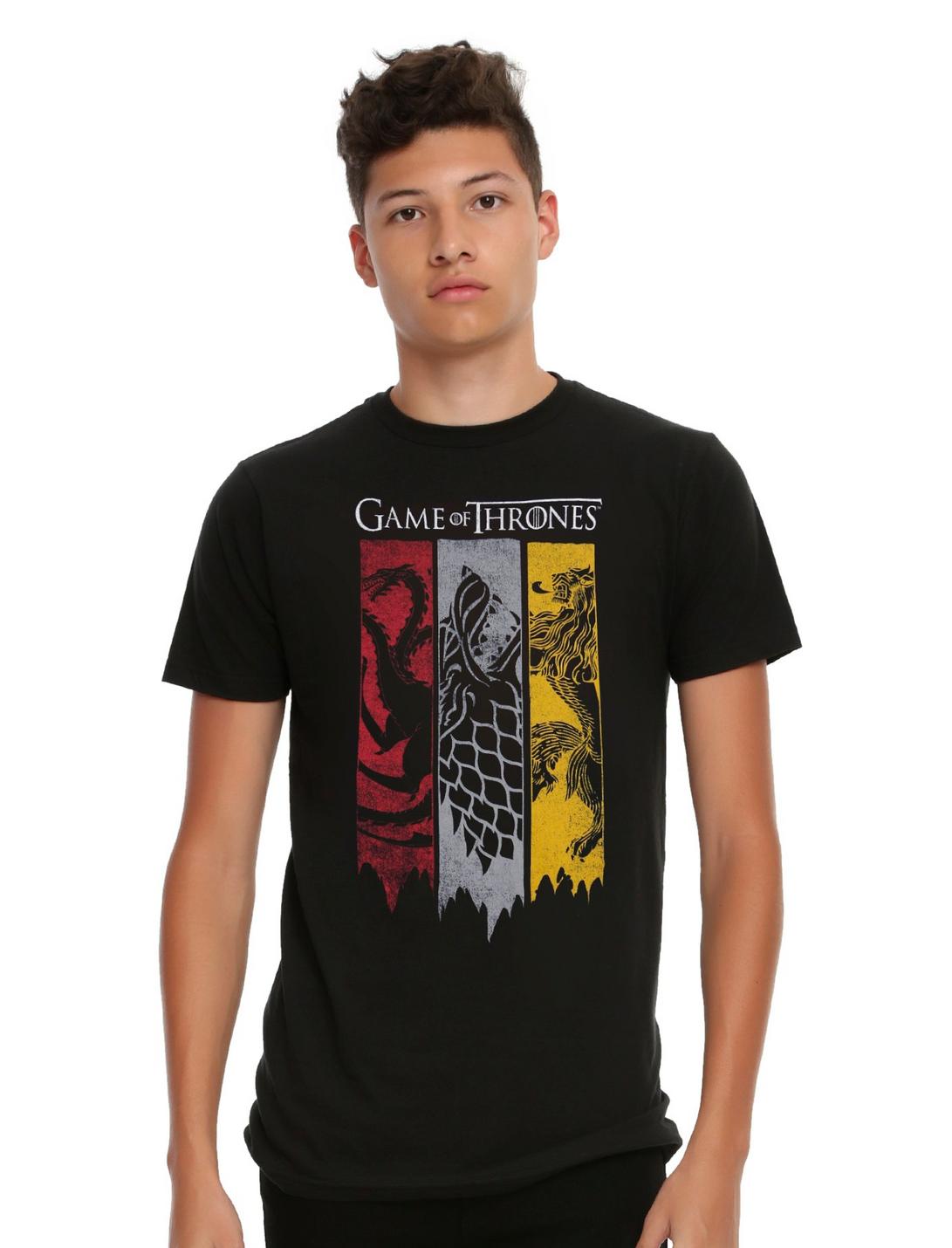 Game Of Thrones House Banner T-Shirt, BLACK, hi-res