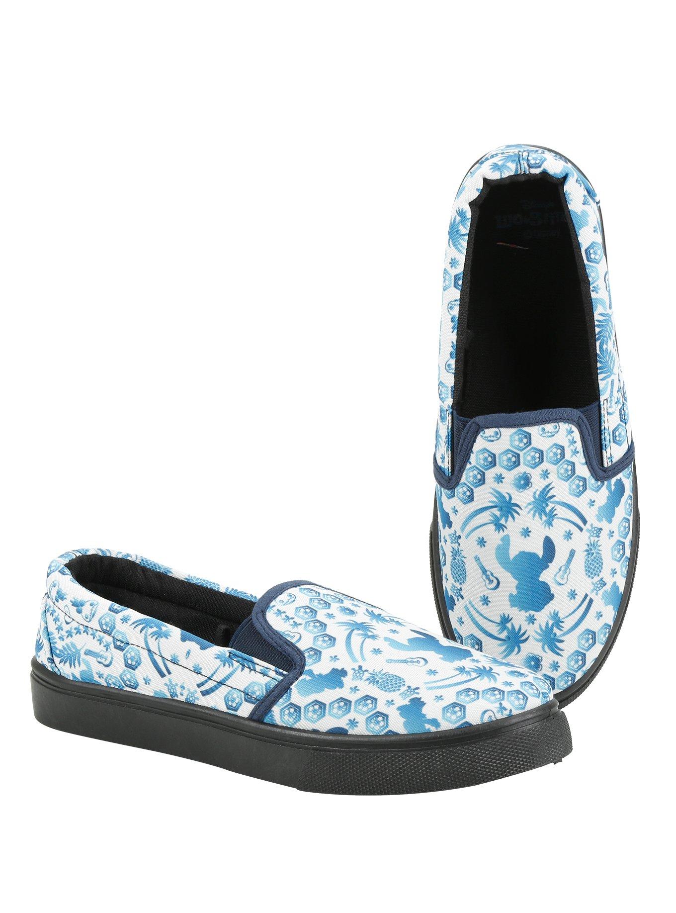 Disney Lilo & Stitch Blue Printed Slip-Ons, BLUE, hi-res