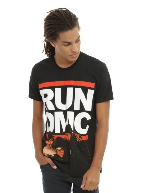 run dmc t shirt dress Run DMC Logo Black T-Shirt Small