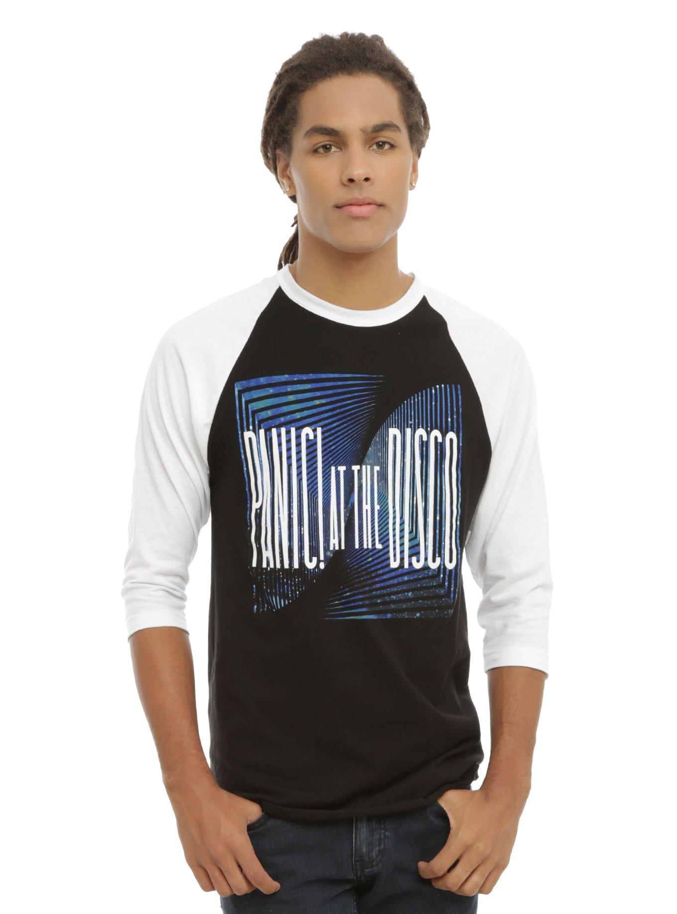Panic! At The Disco Blue Art Raglan, BLACK, hi-res