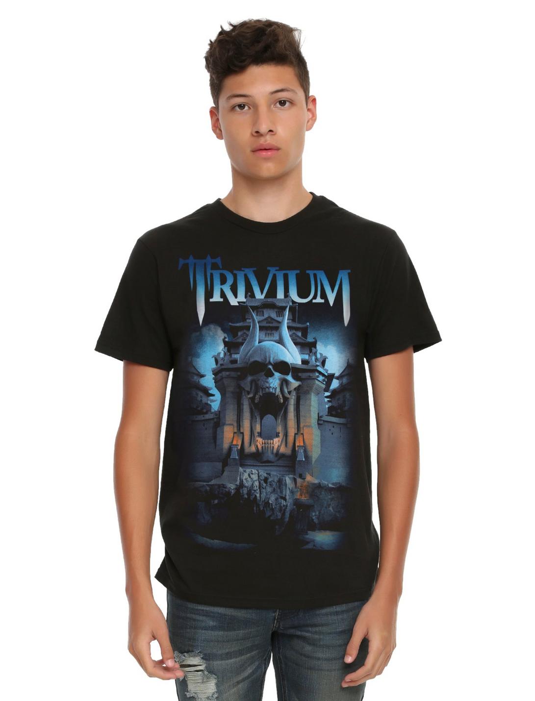 Trivium Skull Temple T-Shirt, BLACK, hi-res