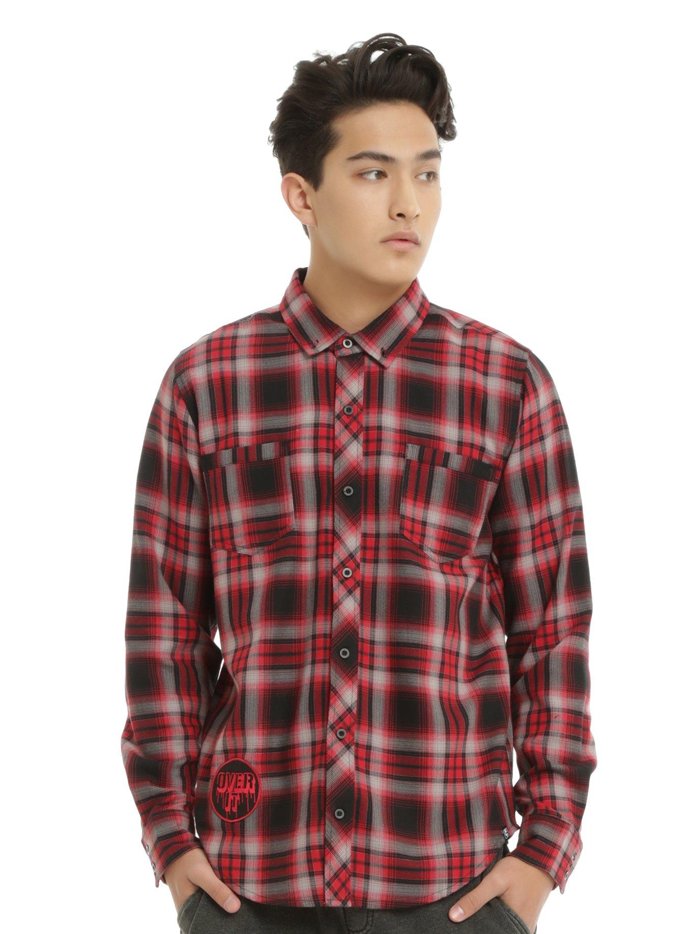 Tyler Carter Over It Plaid Long-Sleeve Woven Button-Up, MULTI, hi-res