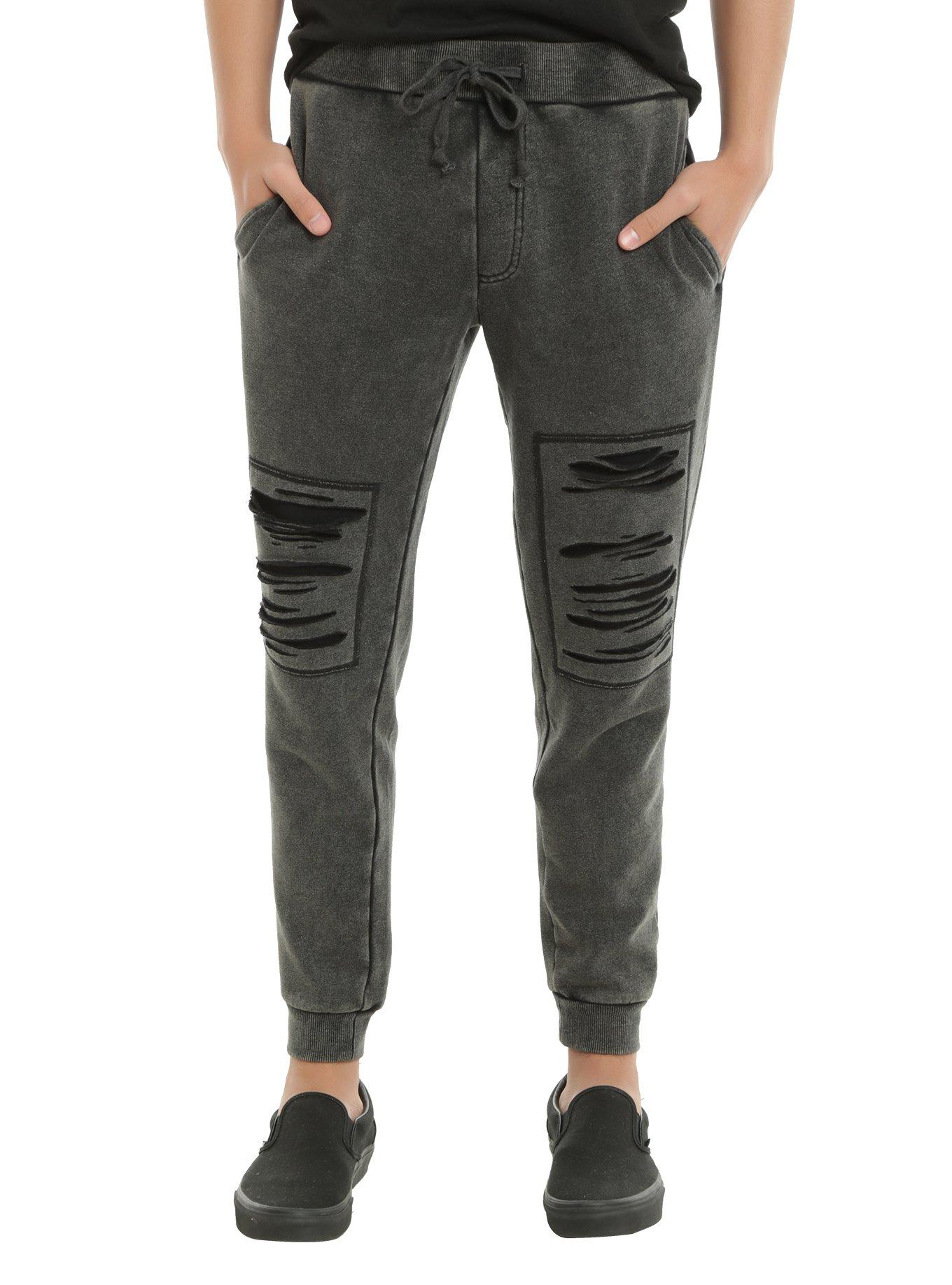 Tyler Carter Destructed Jogger, BLACK, hi-res