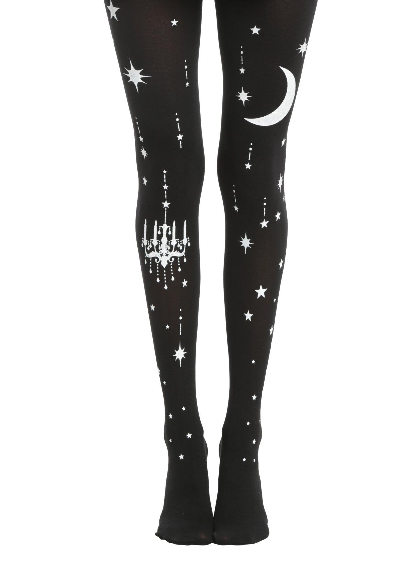 Blackheart Black Argyle Tights