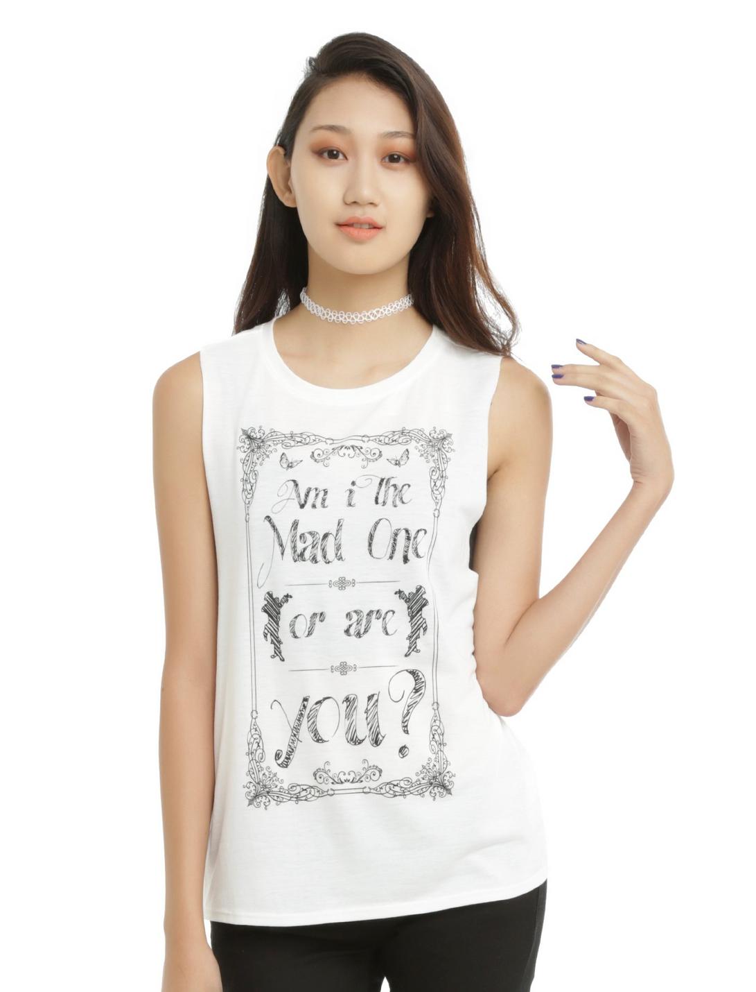 Disney Alice Through The Looking Glass Mad One Girls Muscle Top, IVORY, hi-res