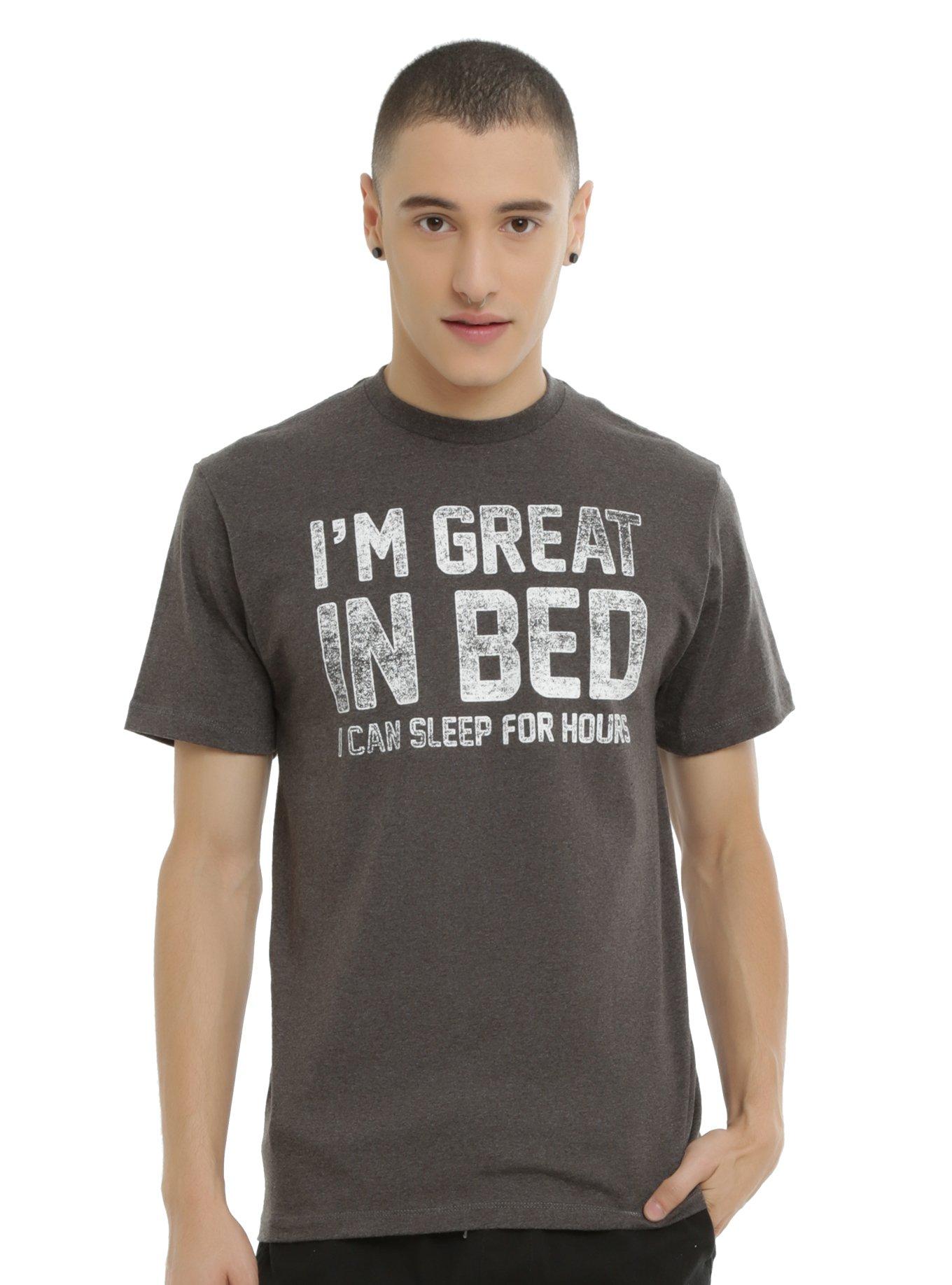 Great In Bed Sleep T-Shirt, CHARCOAL HEATHER, hi-res
