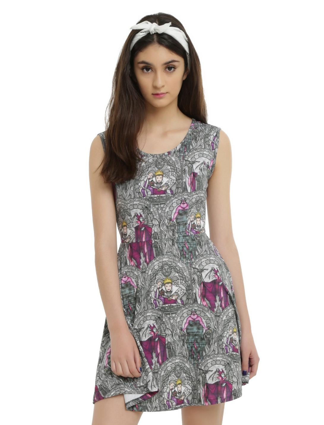 Disney Villains Stained Glass Dress, GREY, hi-res