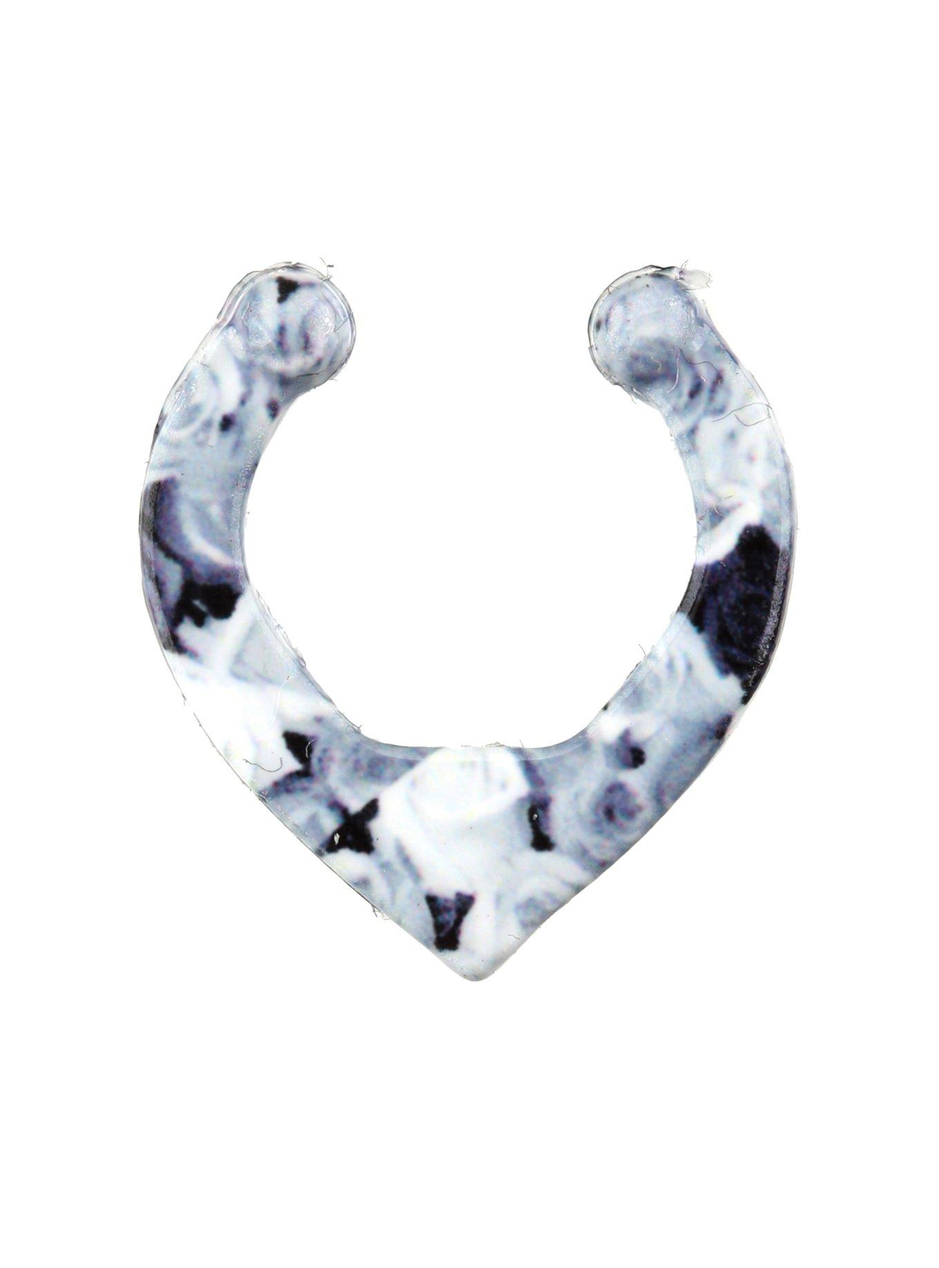 Vintage Floral Faux Septum Ring, , hi-res
