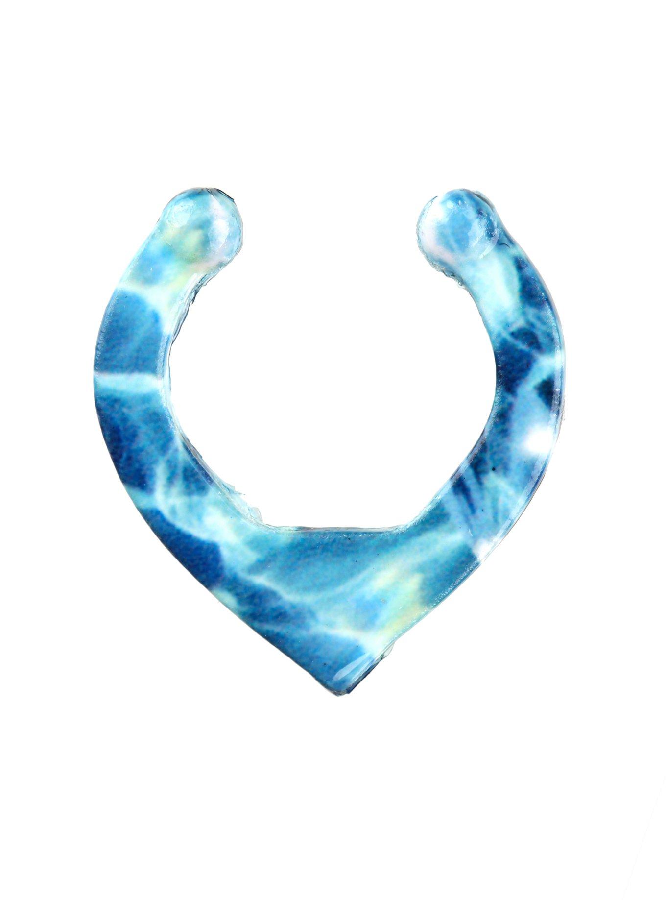 Blue Swimming Pool Faux Septum Ring, , hi-res