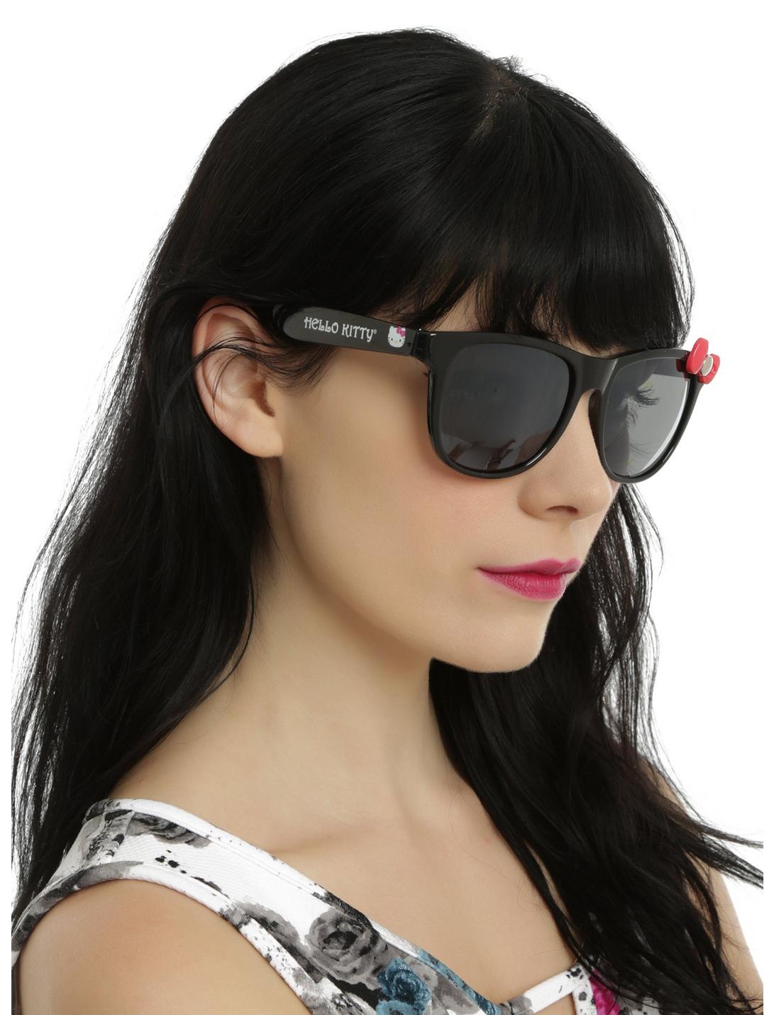 Hello Kitty Pink Bow Retro Sunglasses, , hi-res
