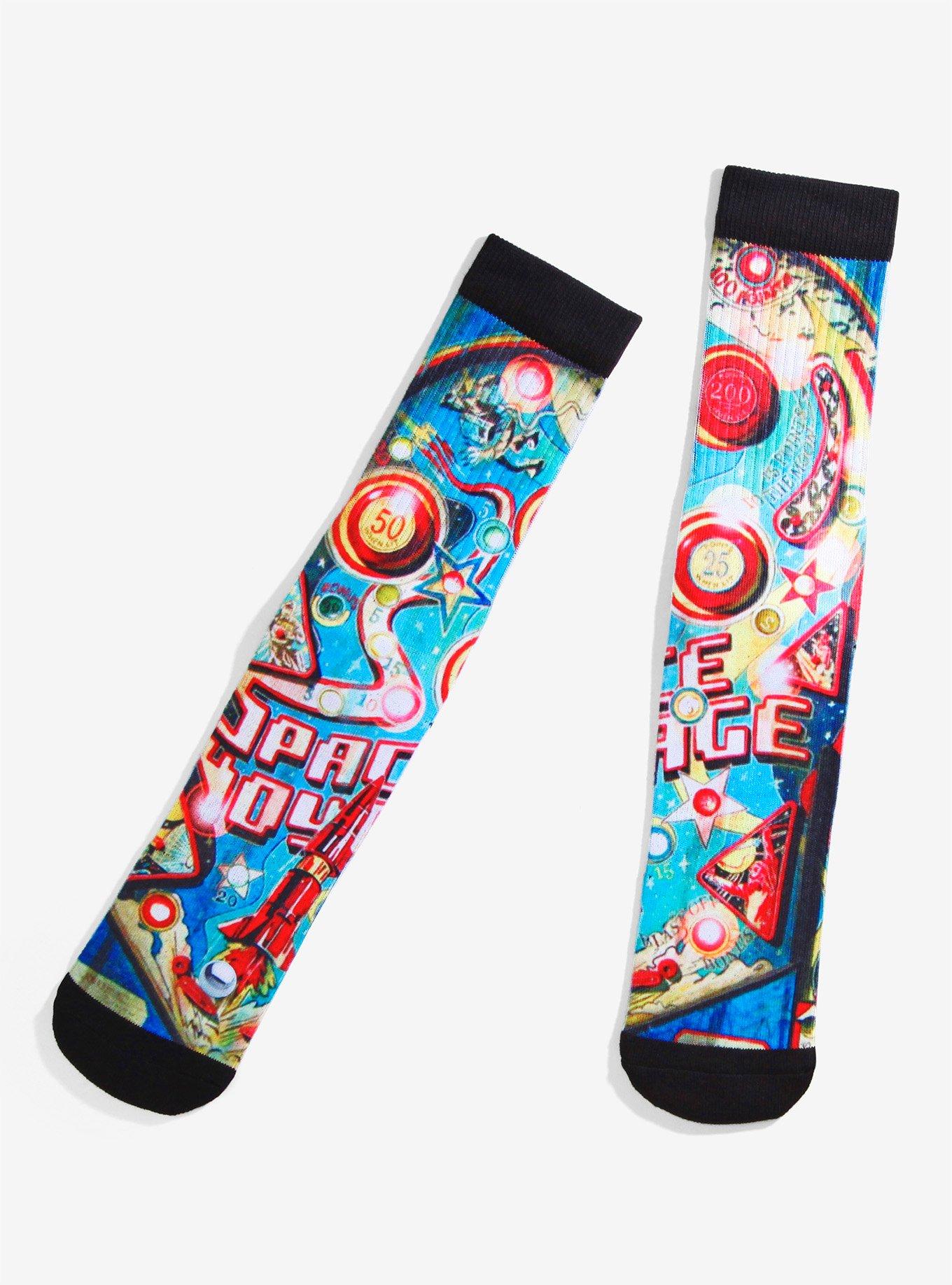 Space Voyage Pinball All-Over Print Socks, , hi-res