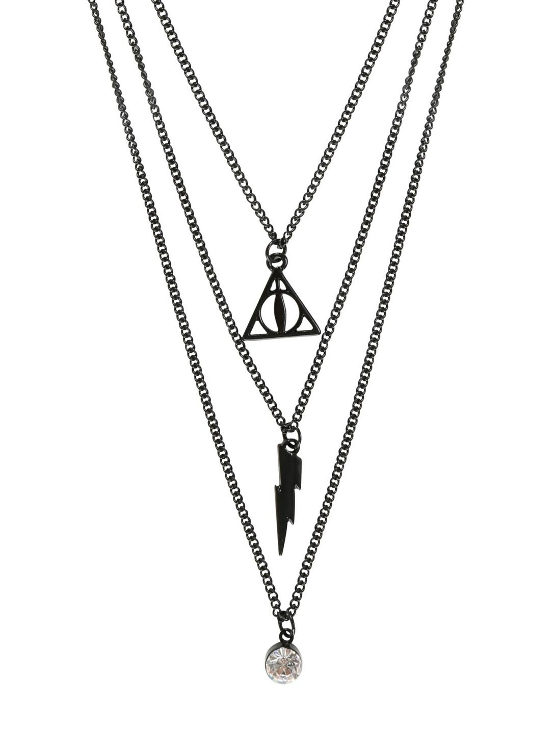 Harry Potter Black Layered Necklace, , hi-res