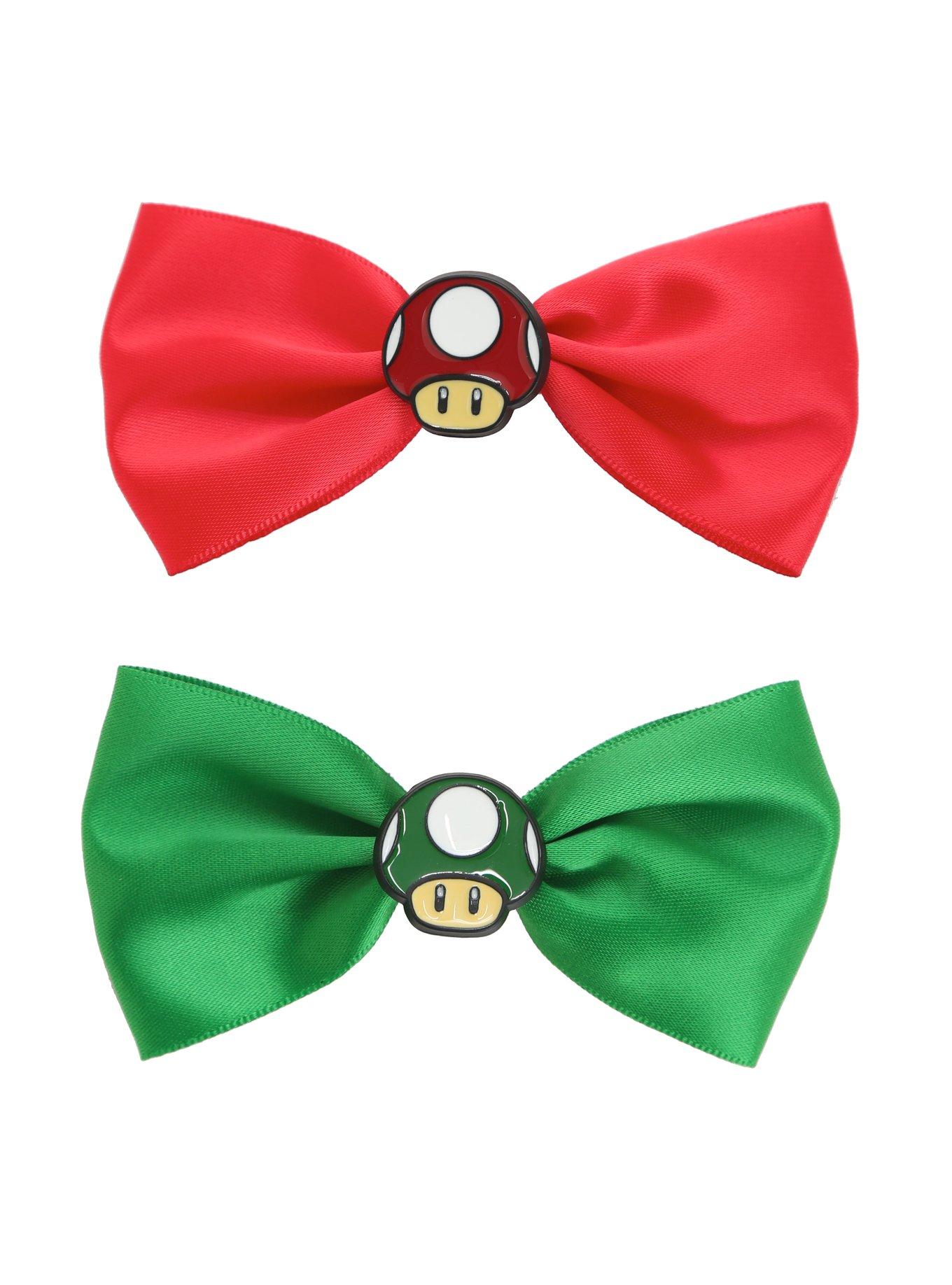 Nintendo Super Mario Mushrooms Hair Bows, , hi-res