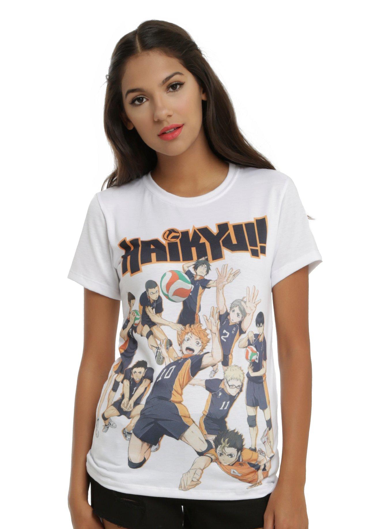 Haikyu Volleyball Girls T-Shirt, WHITE, hi-res