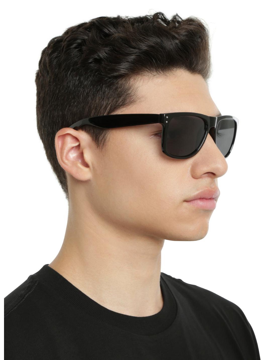 Black Flat Top Sunglasses, , hi-res