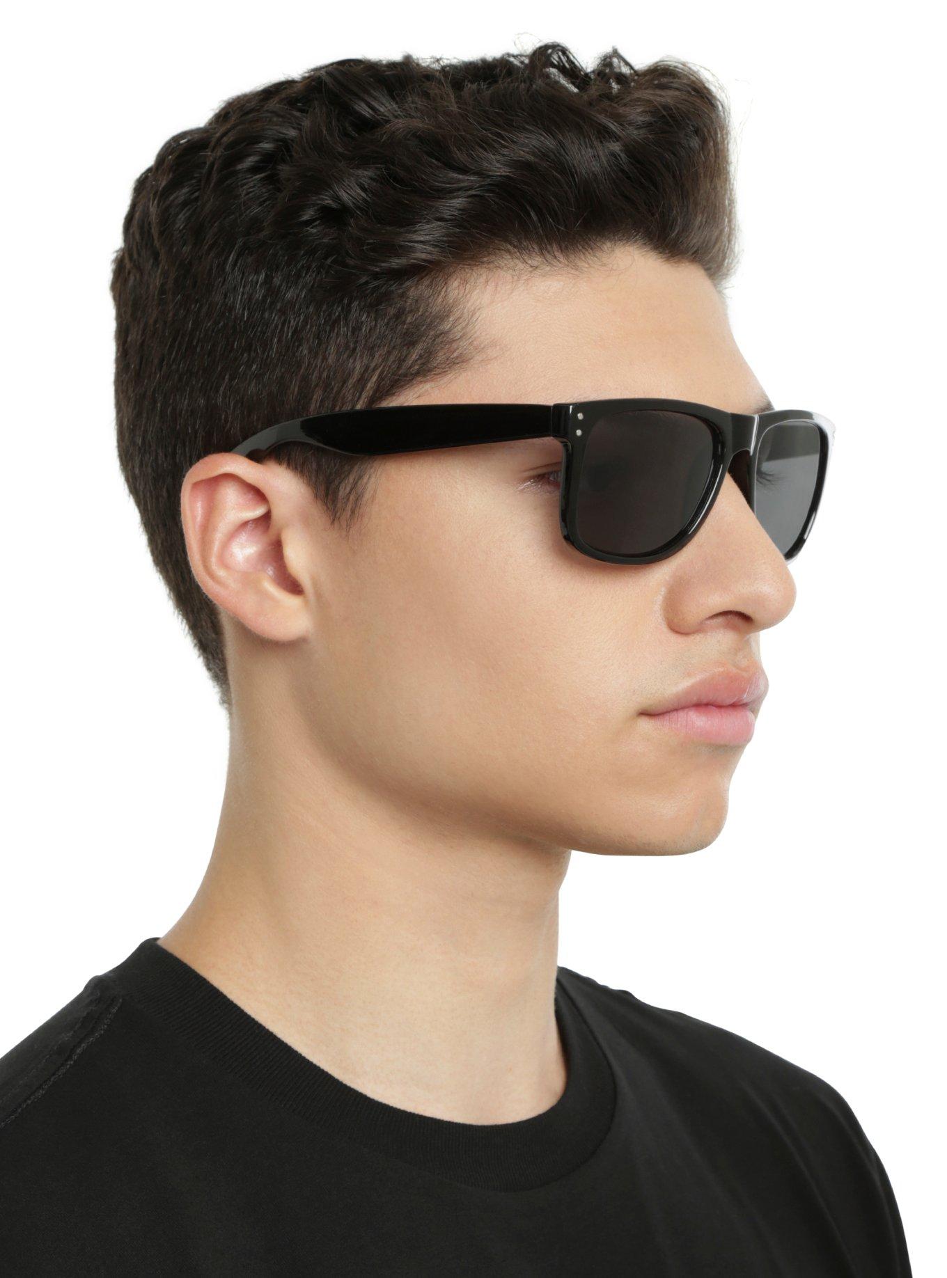 Black Flat Top Sunglasses, , hi-res