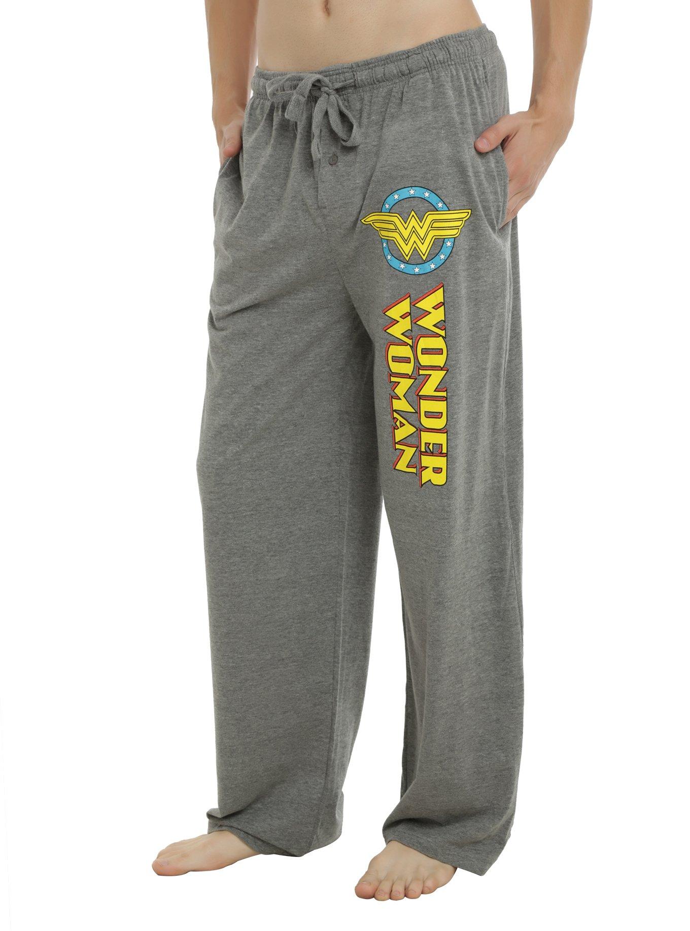 DC Comics Wonder Woman Logo Guys Pajama Pants Hot Topic
