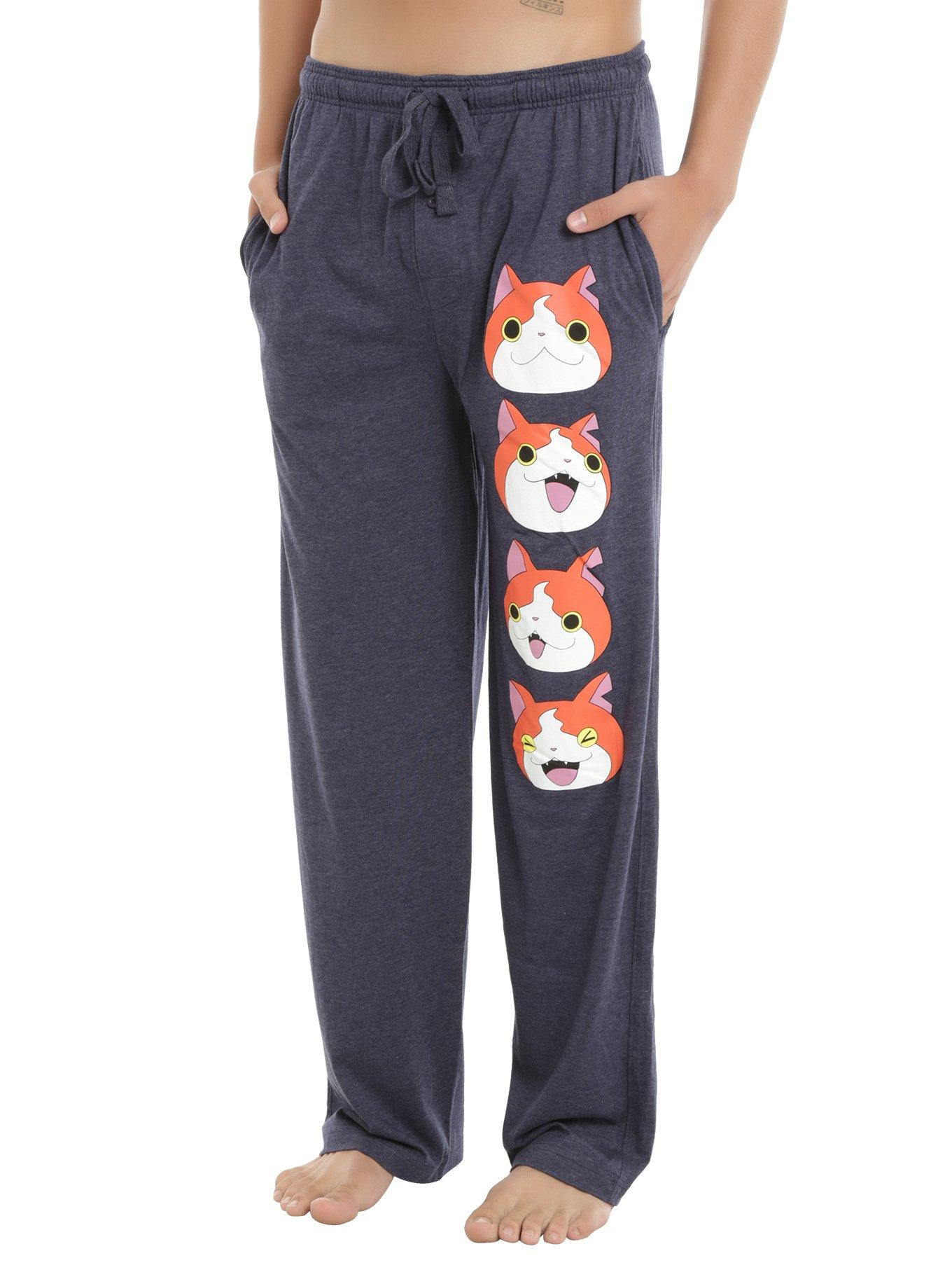 Yo-Kai Watch Jibanyan Faces Guys Pajama Pants, BLUE, hi-res