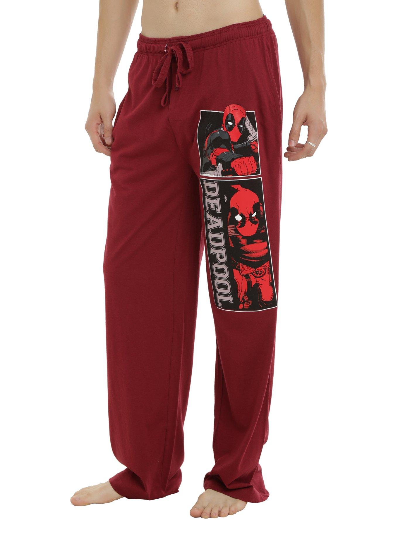 Marvel Deadpool Burgundy Guys Pajama Pants, BURGUNDY, hi-res