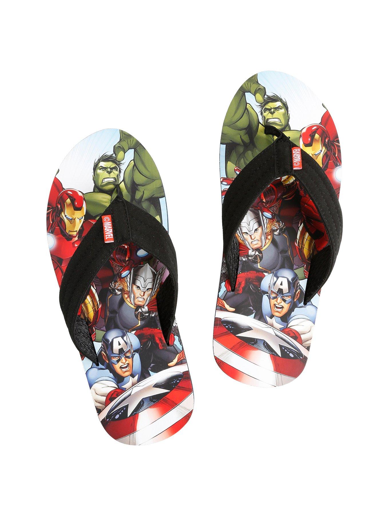 Marvel Avengers Mens Flip Flop, BLACK, hi-res