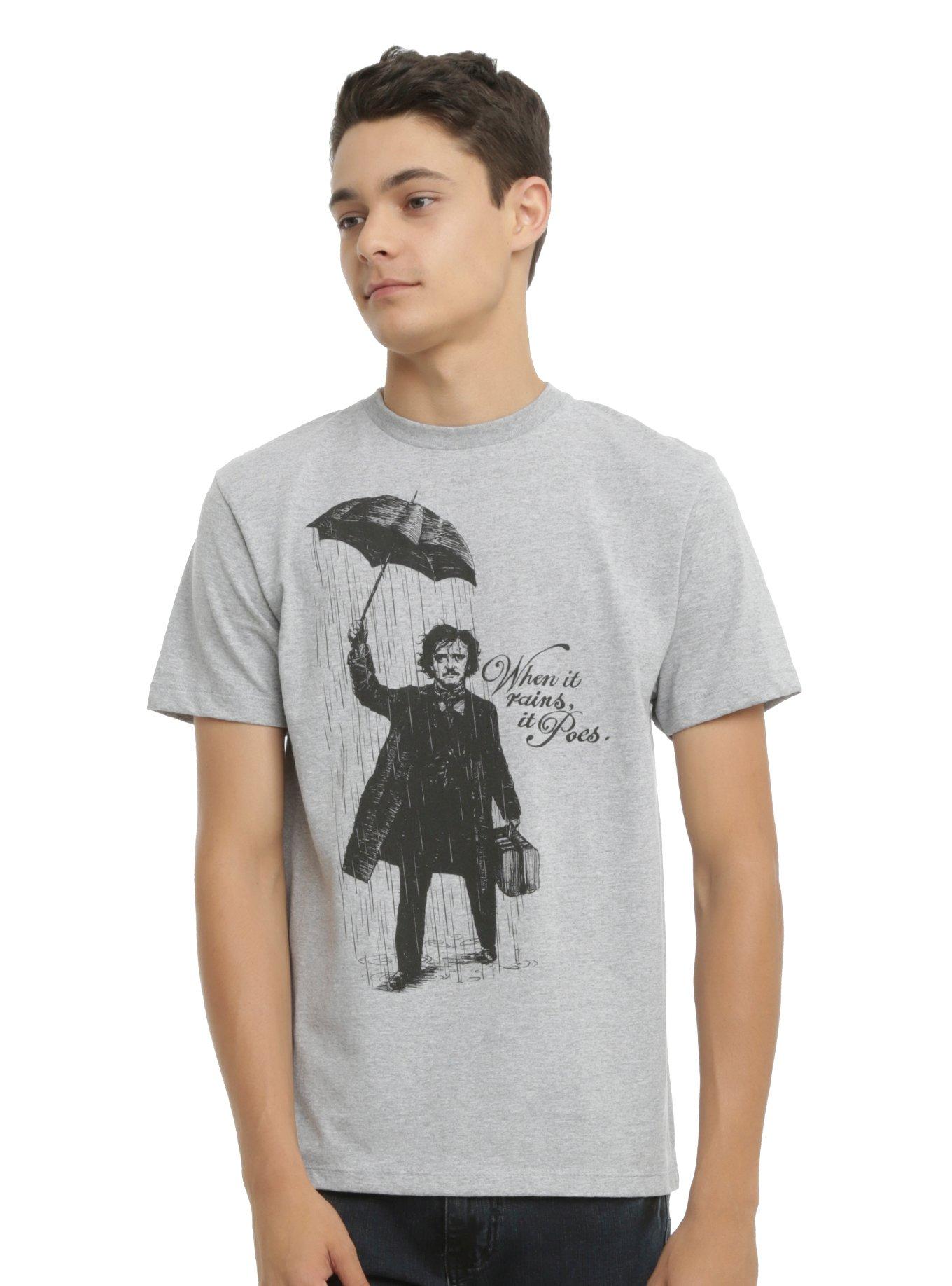 When It Rains It Poes T-Shirt, GREY, hi-res