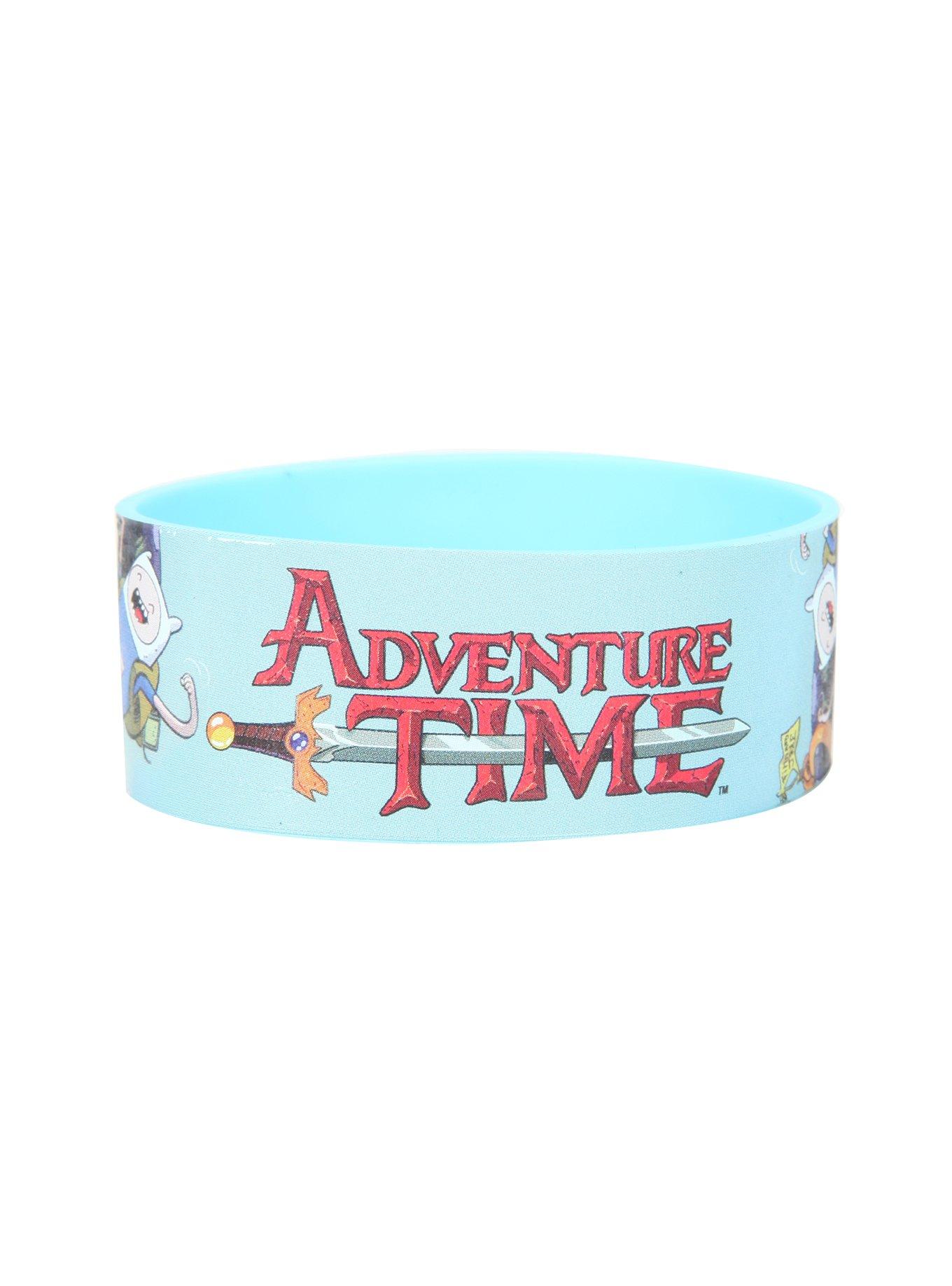 Adventure Time Finn & Jake Logo Rubber Bracelet, , hi-res