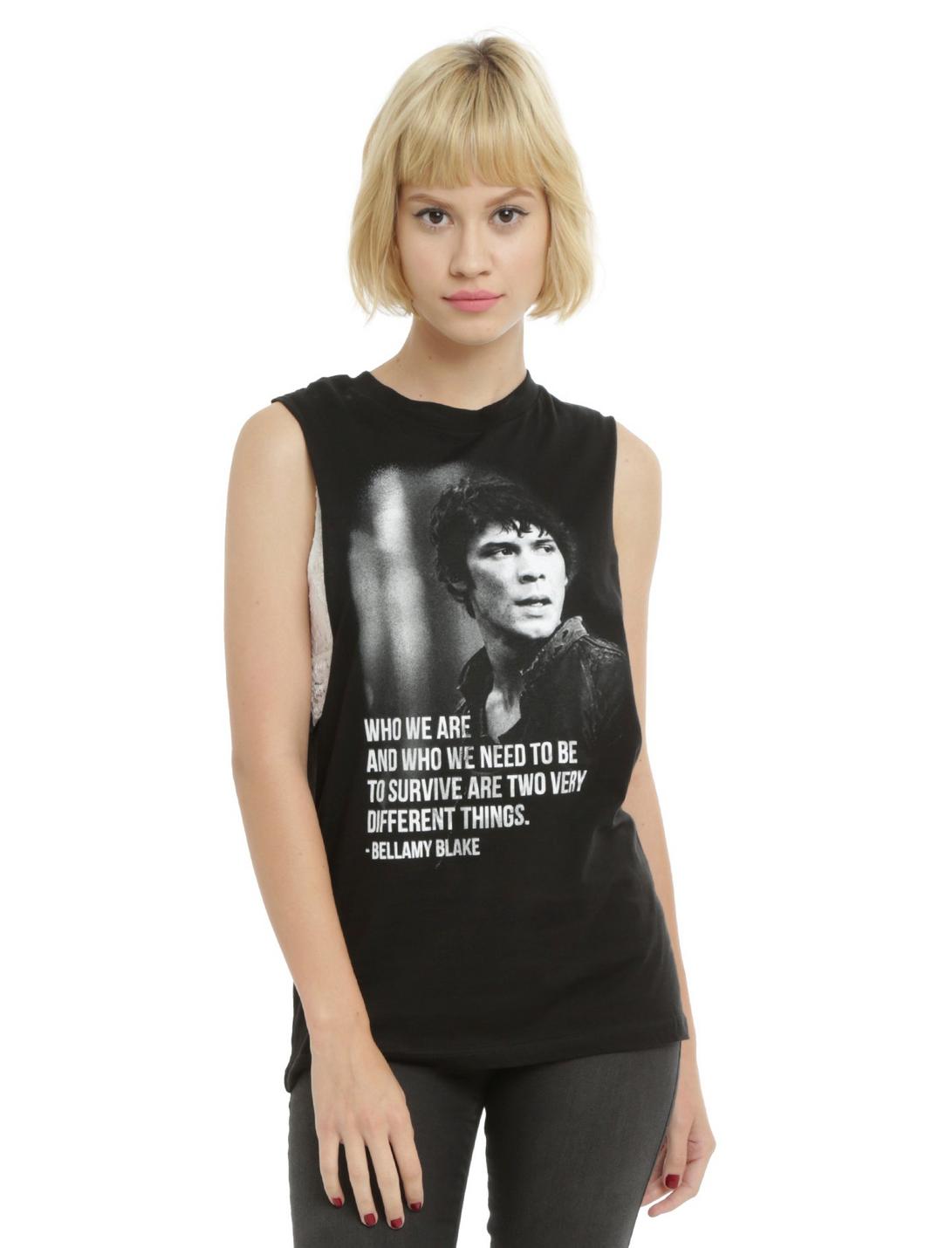 The 100 Bellamy Blake Quote Girls Muscle Top, BLACK, hi-res