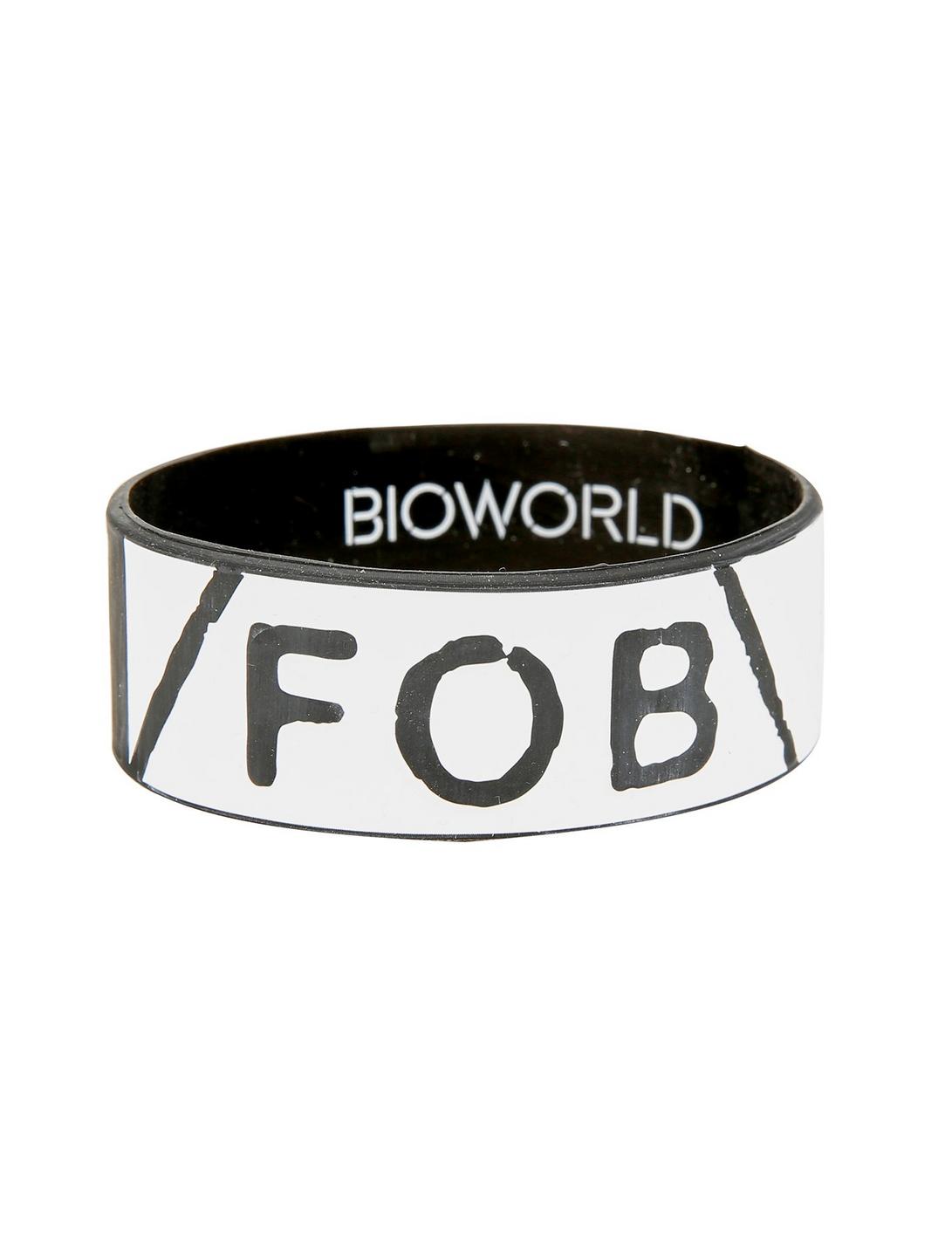 Fall Out Boy FOB Crown Rubber Bracelet, , hi-res