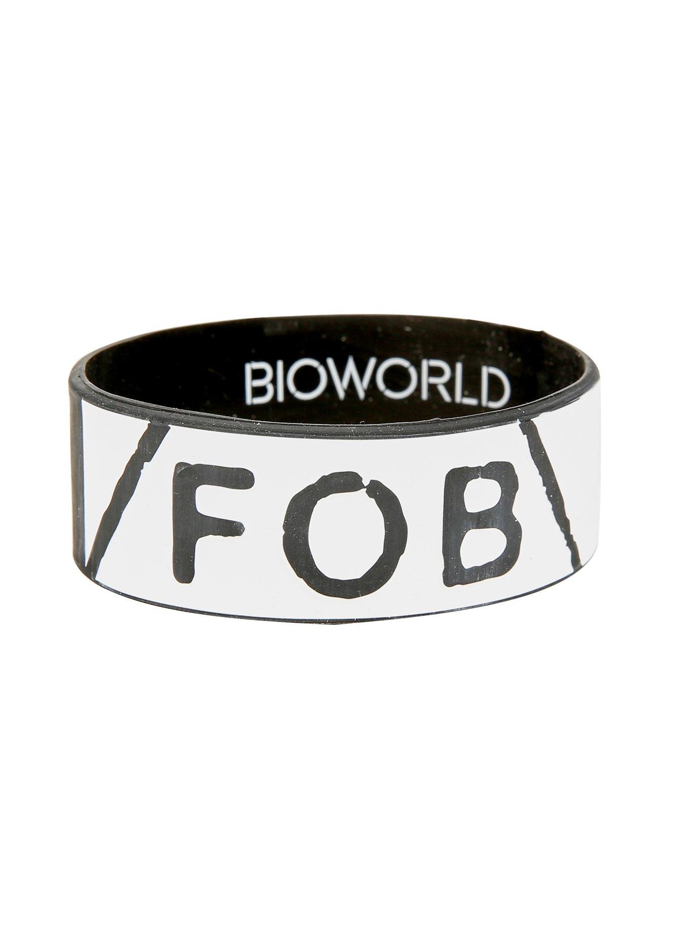 Fall Out Boy FOB Crown Rubber Bracelet, , hi-res