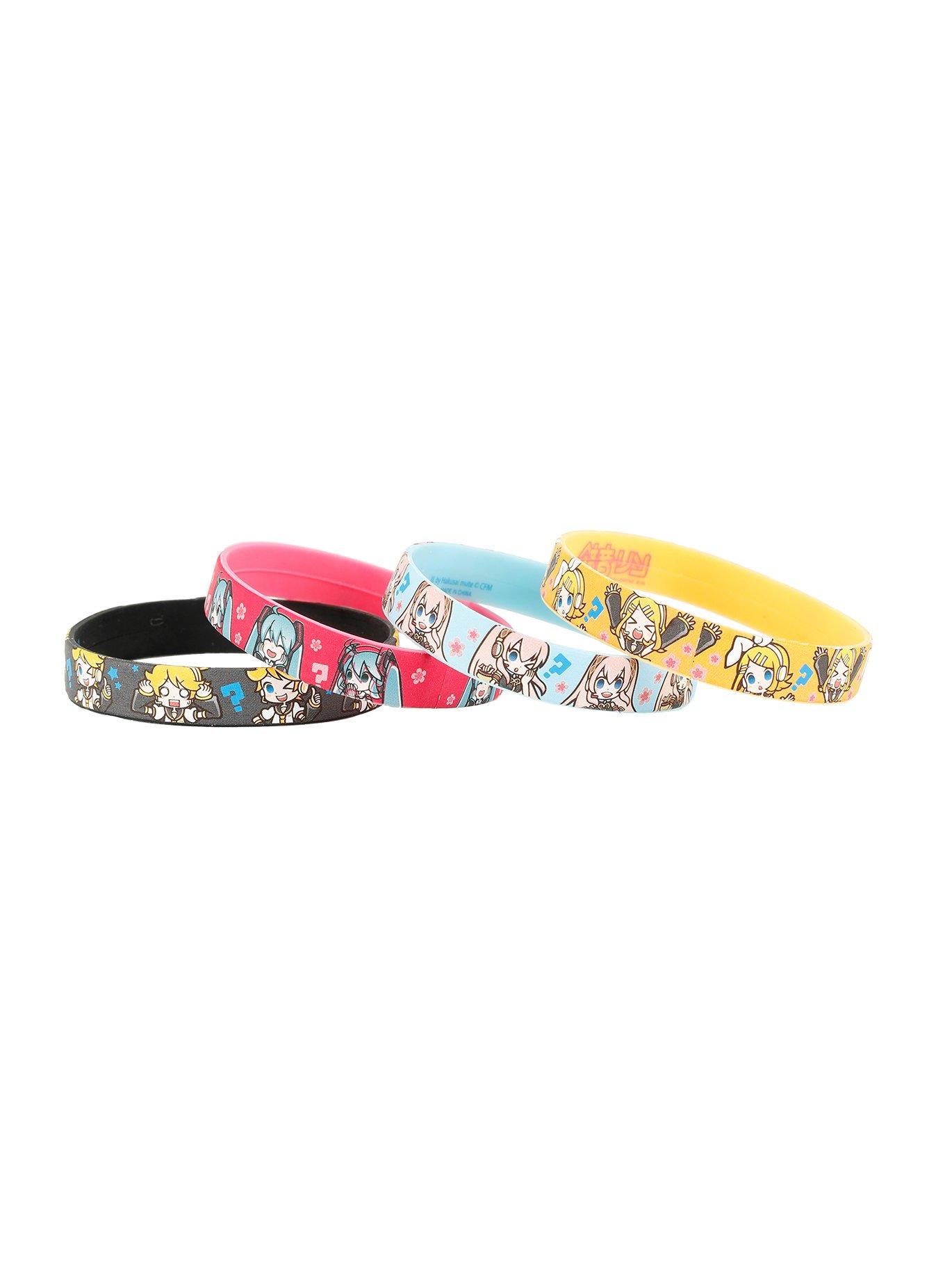 Loungefly Hatsune Miku Characters Rubber Bracelet Set | Hot Topic