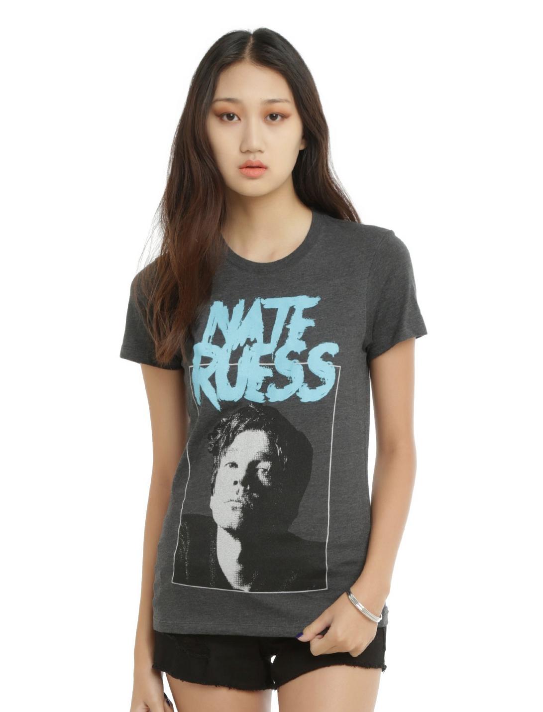 Nate Ruess Photo Girls T-Shirt, BLACK, hi-res