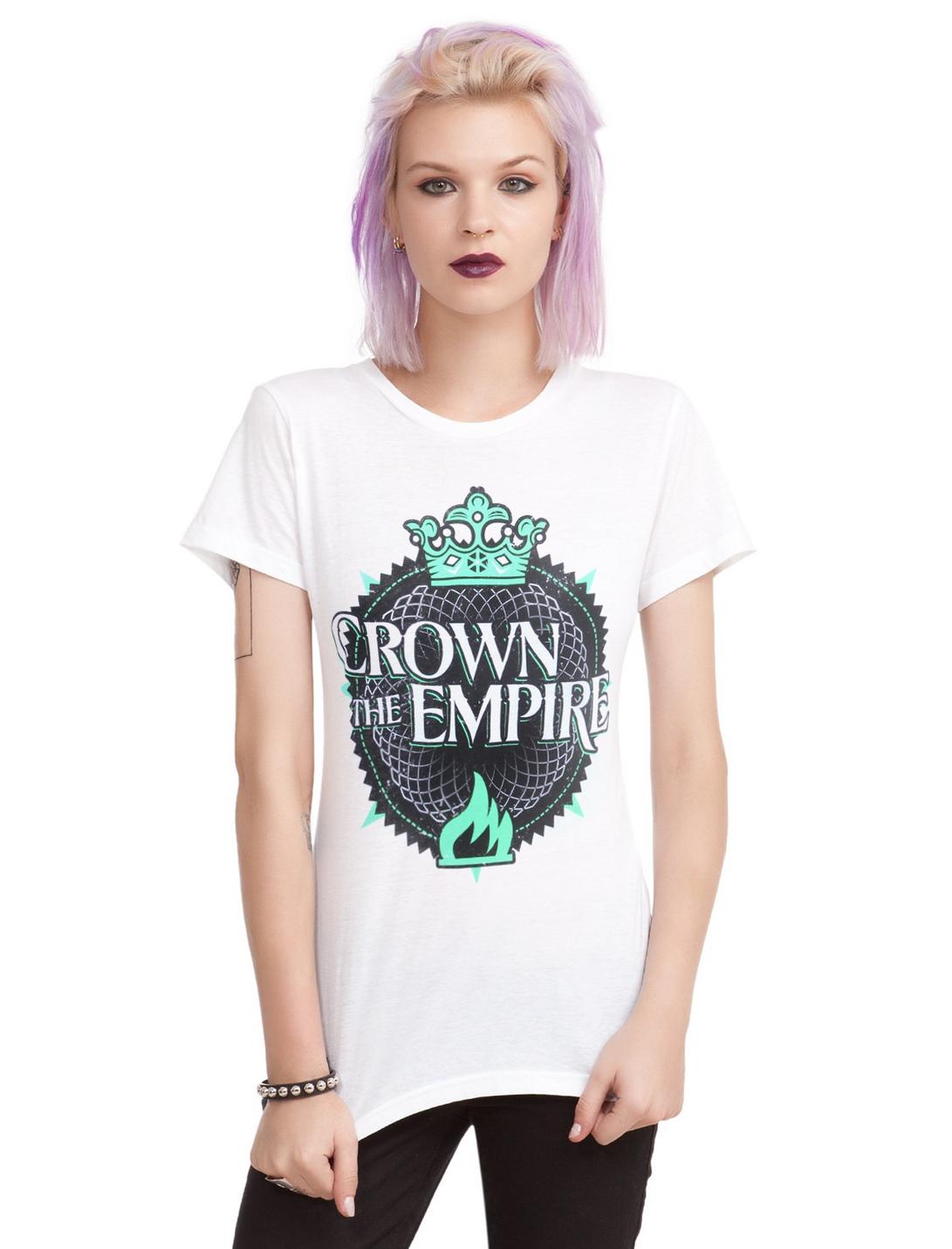 Crown The Empire Crown Girls T-Shirt, WHITE, hi-res