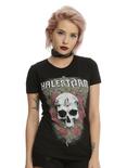 Halestorm Floral Skull Girls T-Shirt, BLACK, hi-res