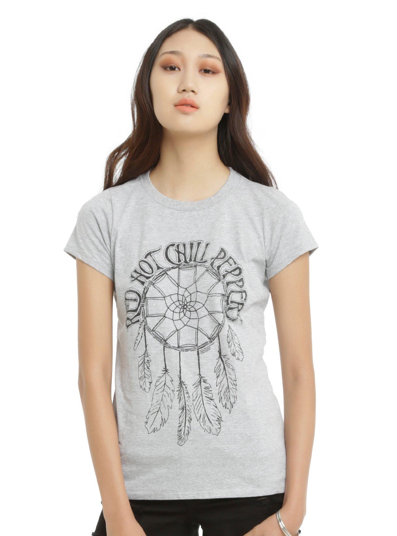 Red Hot Chili Peppers Dreamcatcher Logo Girls T-Shirt, HEATHER GREY, hi-res