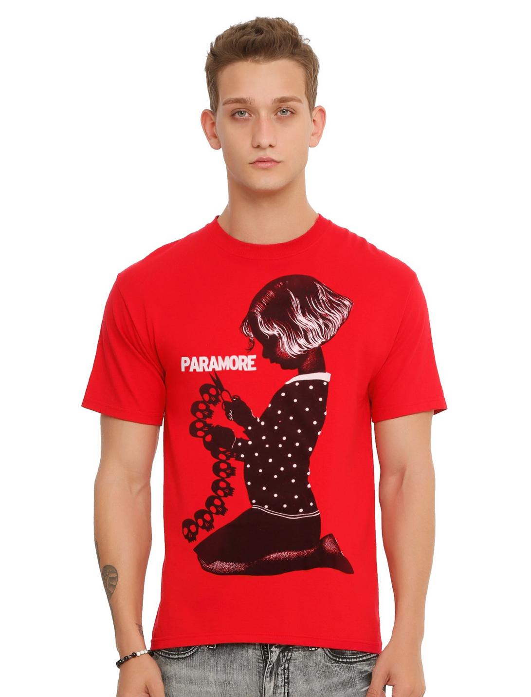 Paramore Scissors T-Shirt, RED, hi-res
