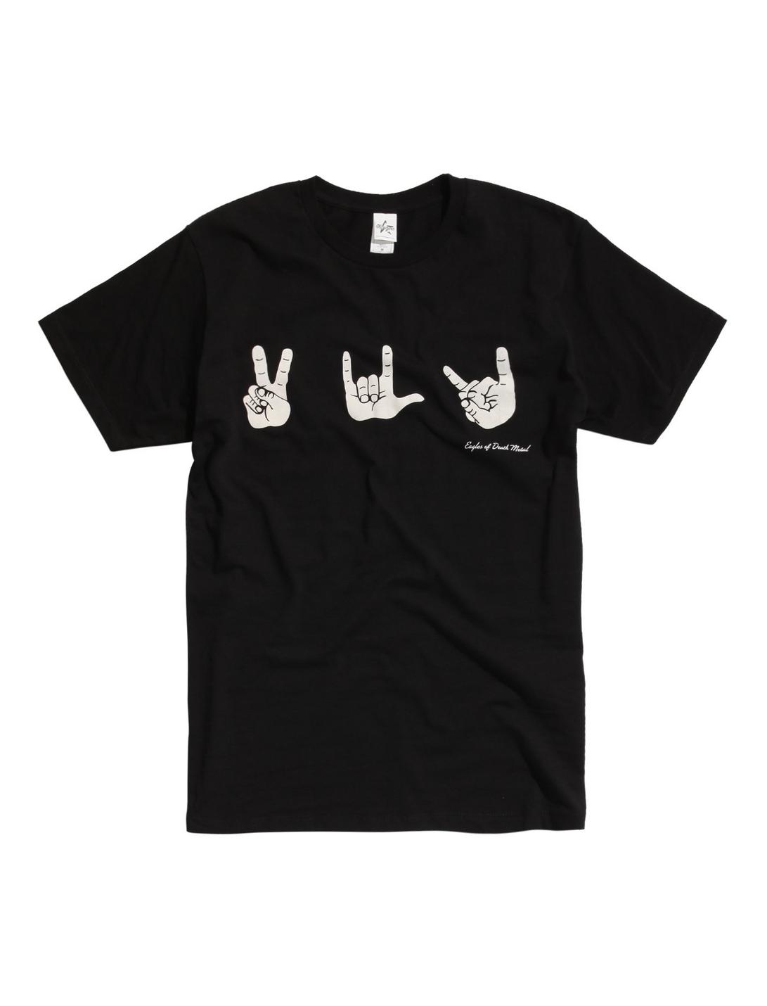 Eagles Of Death Metal Peace Love Death Metal Logo T-Shirt, BLACK, hi-res