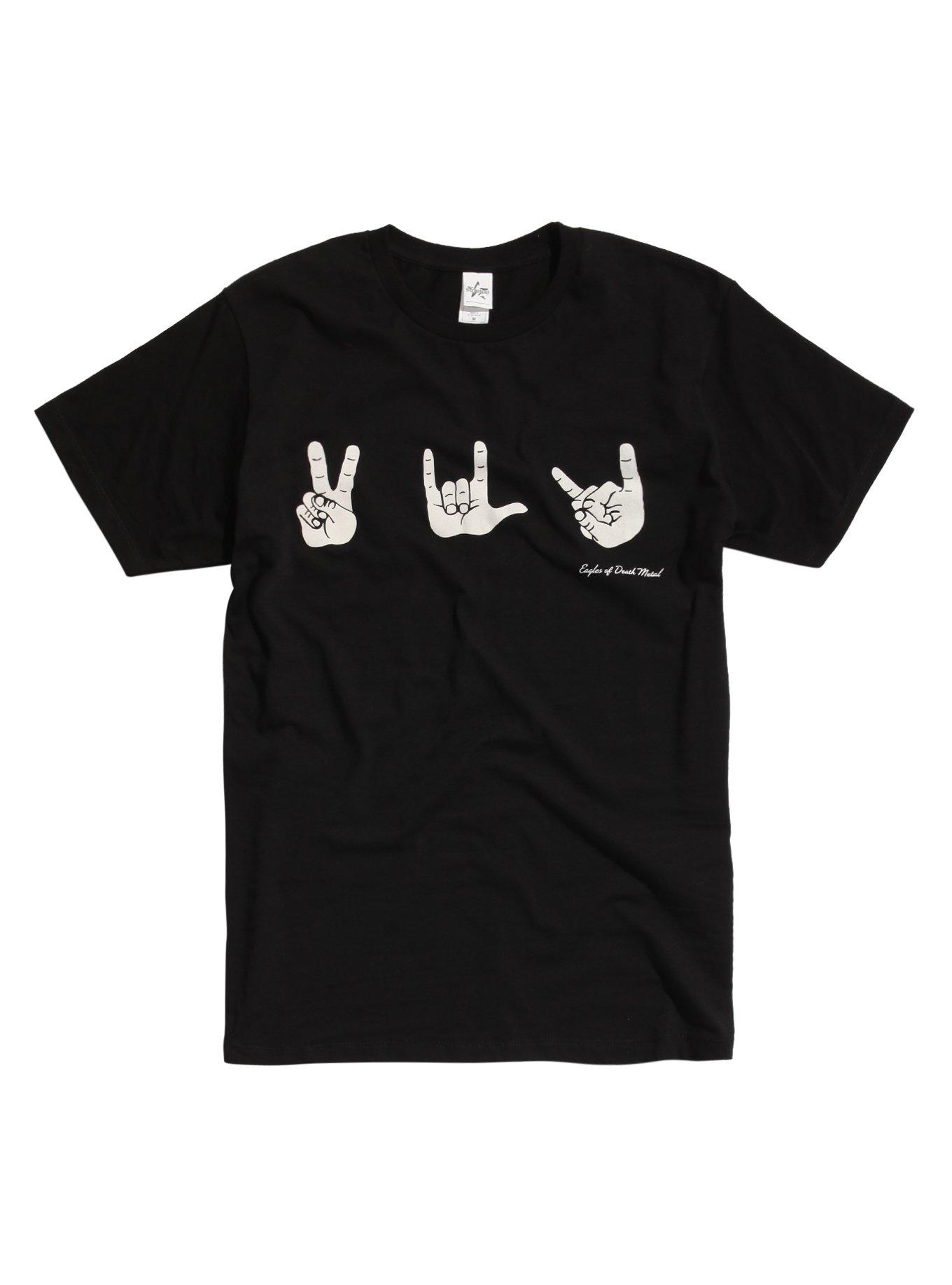 Eagles Of Death Metal Peace Love Death Metal Logo T-Shirt, BLACK, hi-res