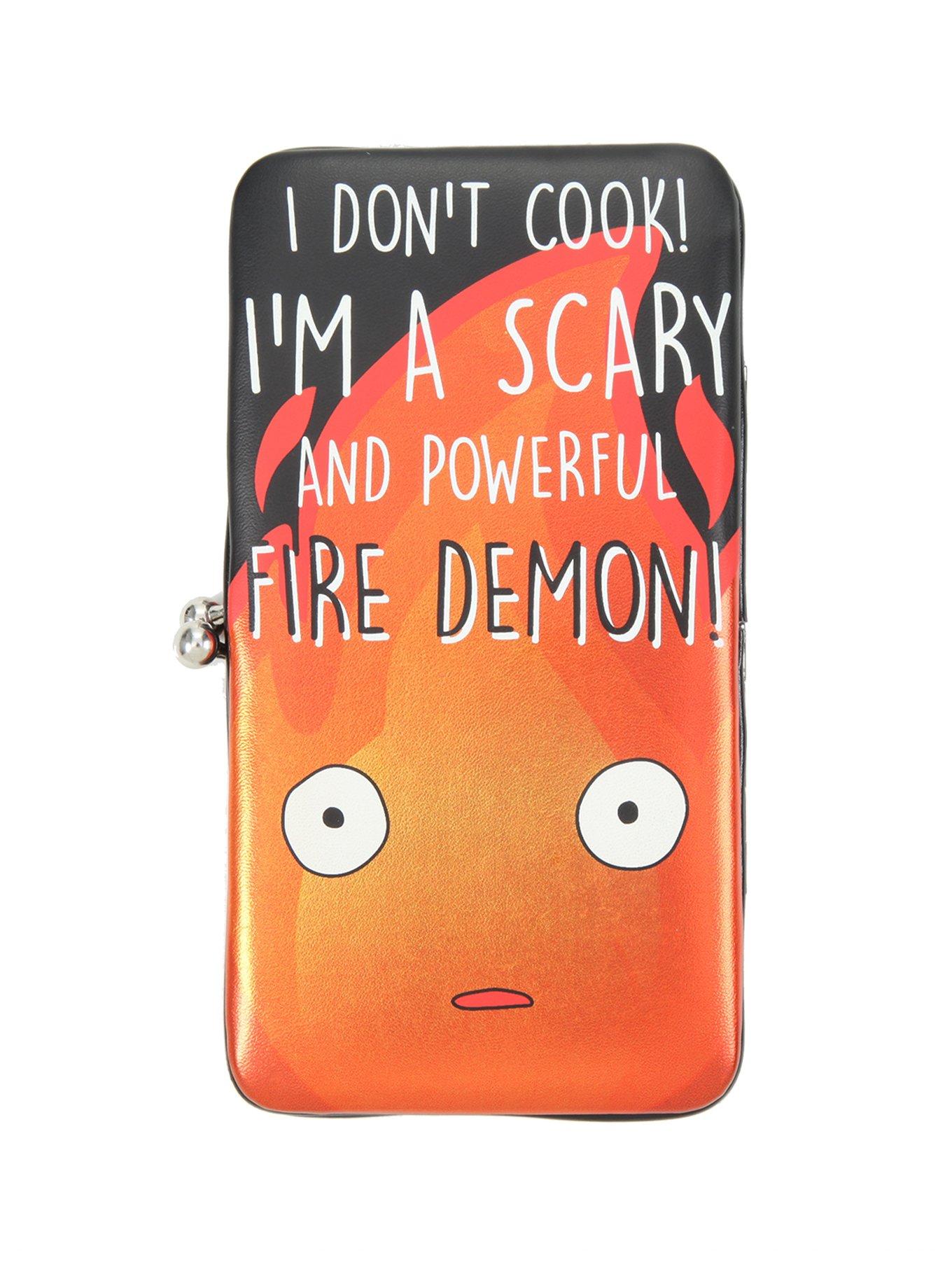 Studio Ghibli Howl's Moving Castle Calcifer Quote Hinge Wallet, , hi-res