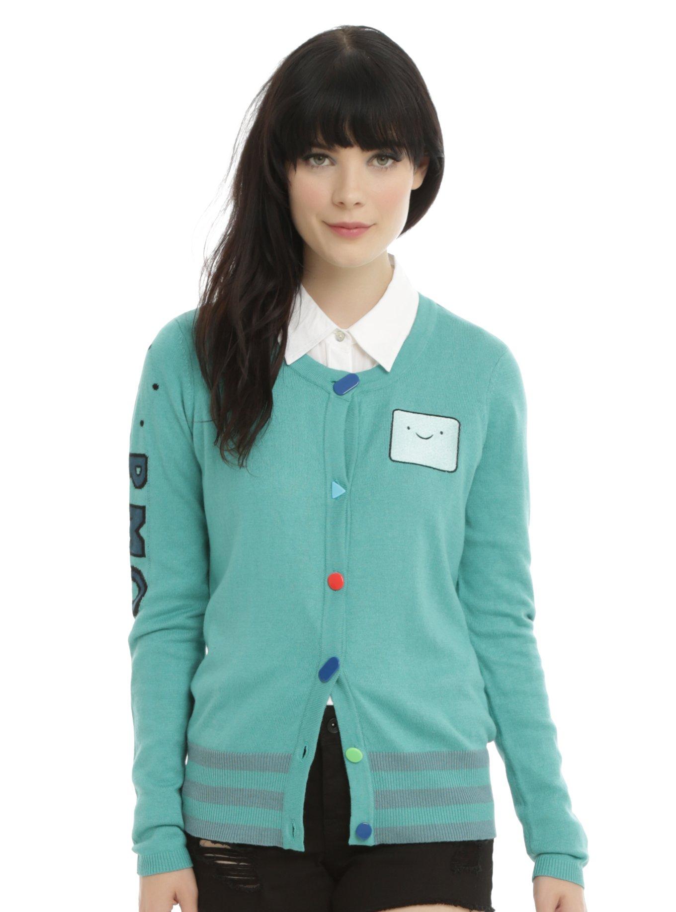 Cartoon Network Adventure Time BMO Girls Cardigan, BLUE, hi-res