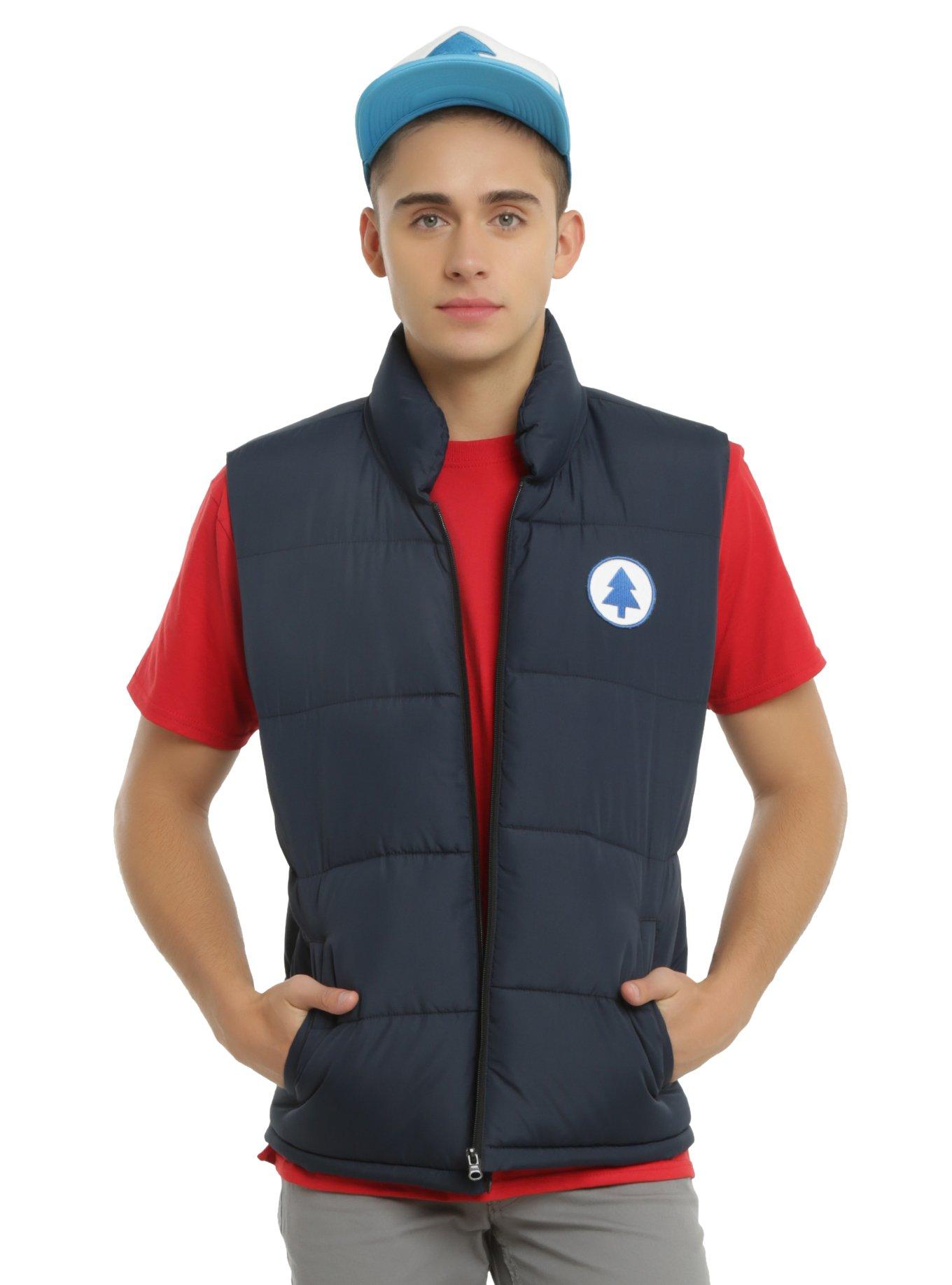 Gravity Falls Dipper Pines Cosplay Puffy Vest, BLUE, hi-res