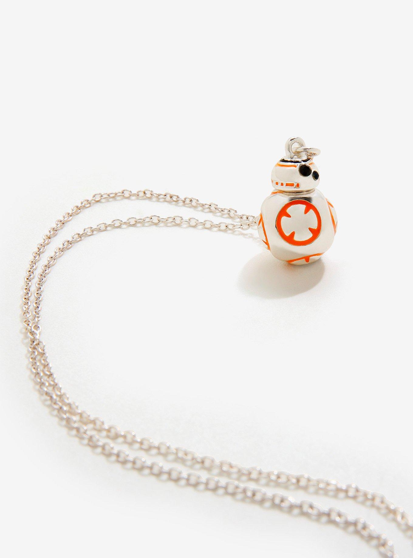 Star Wars BB-8 Sterling Silver Plated Necklace, , hi-res