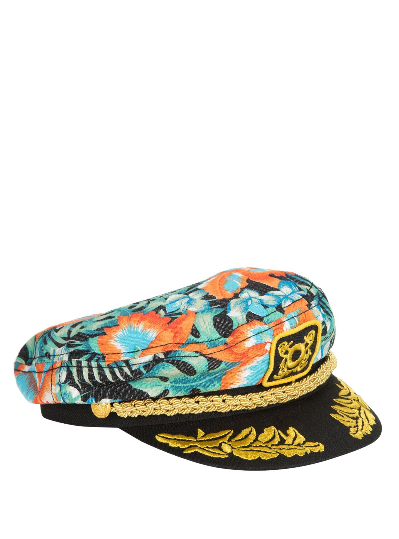 Floral Captains Hat, , hi-res