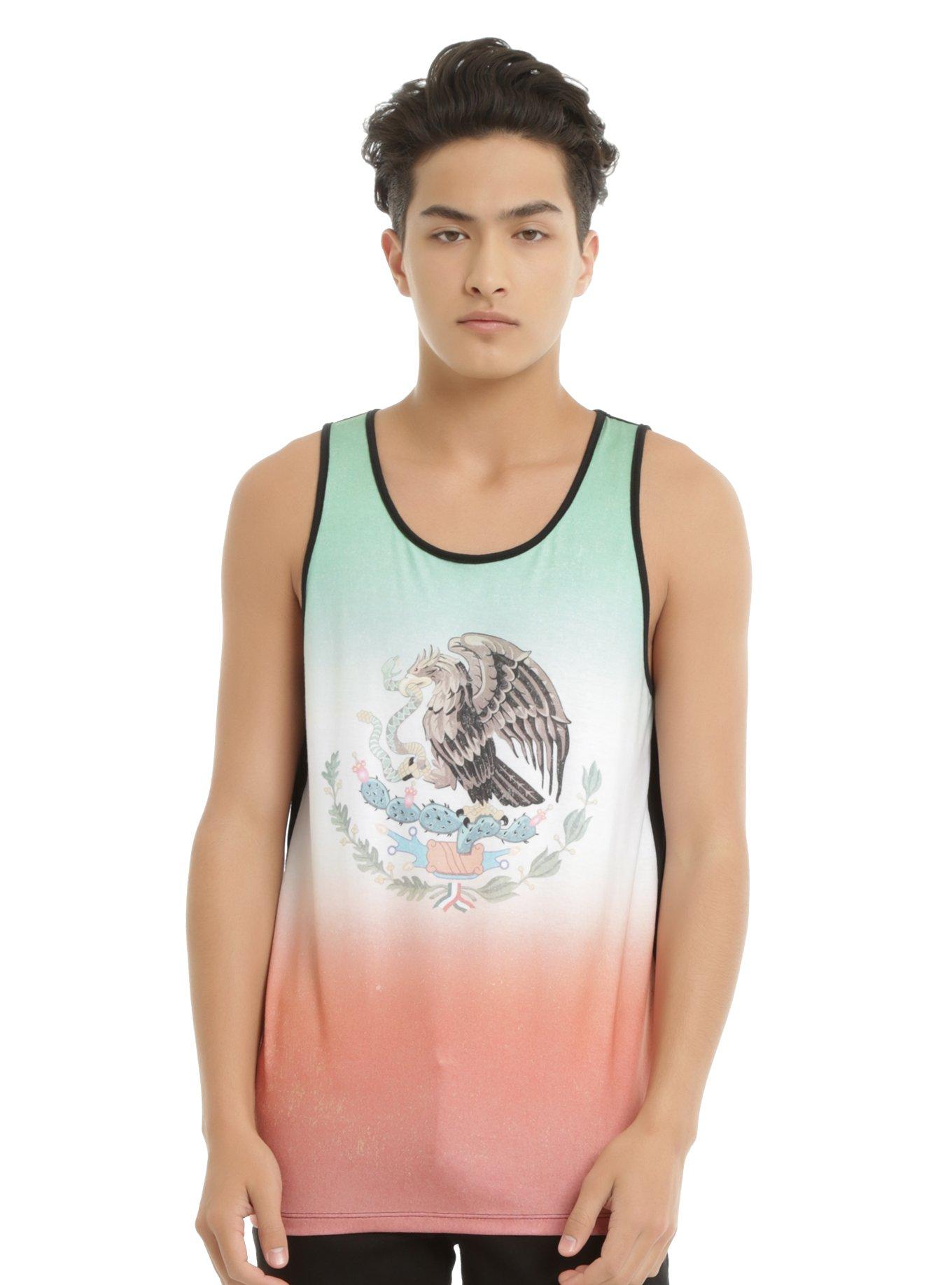 XXX RUDE Mexican Flag Sublimation Tank Top, HEATHER GREY, hi-res