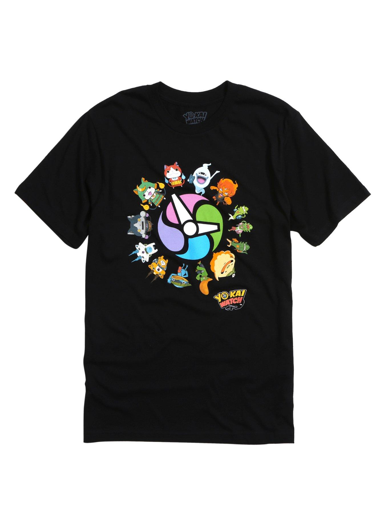 Yo-Kai Watch Characters T-Shirt, BLACK, hi-res
