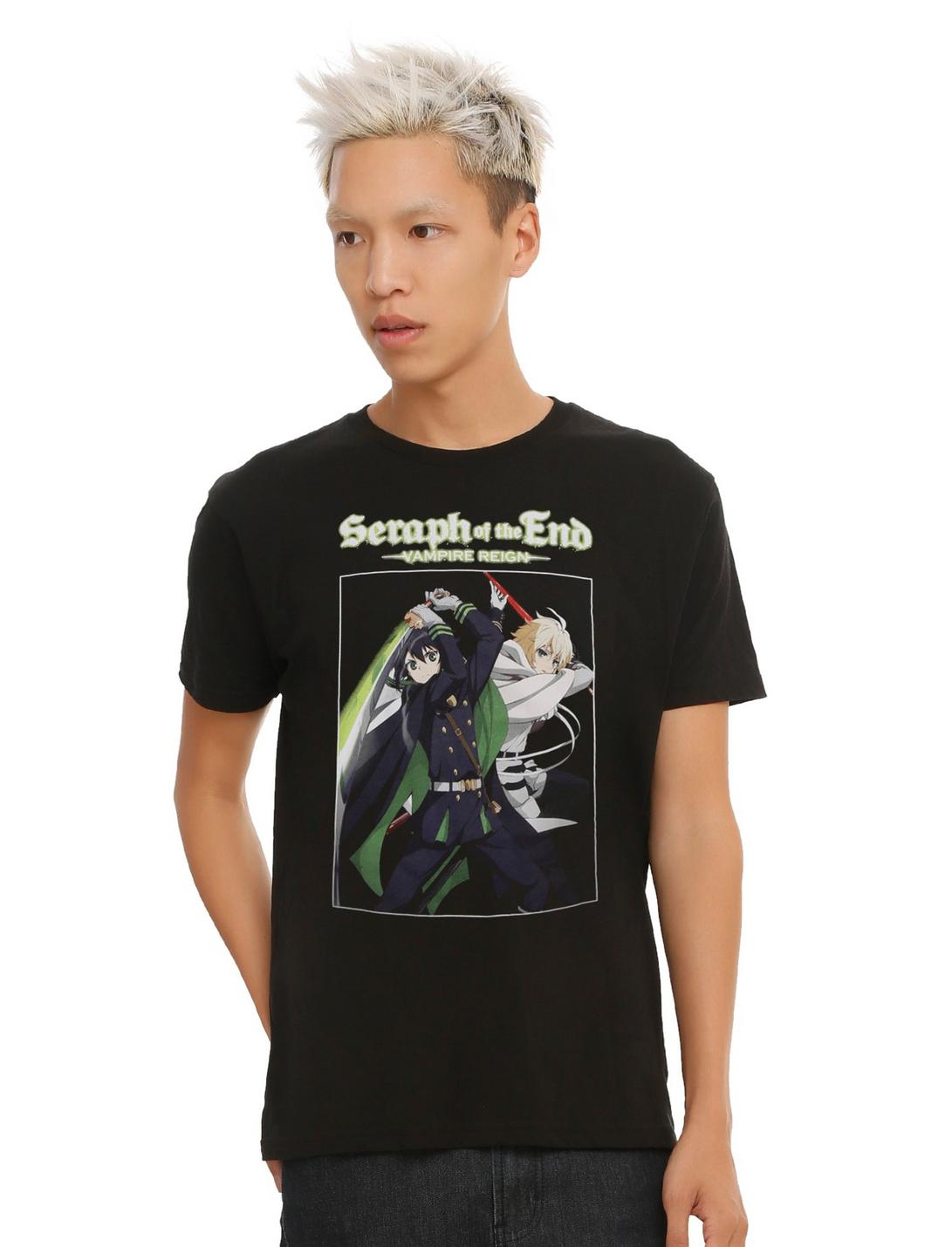 Seraph Of The End: Vampire Reign Yuichiro And Mikaela T-Shirt, BLACK, hi-res