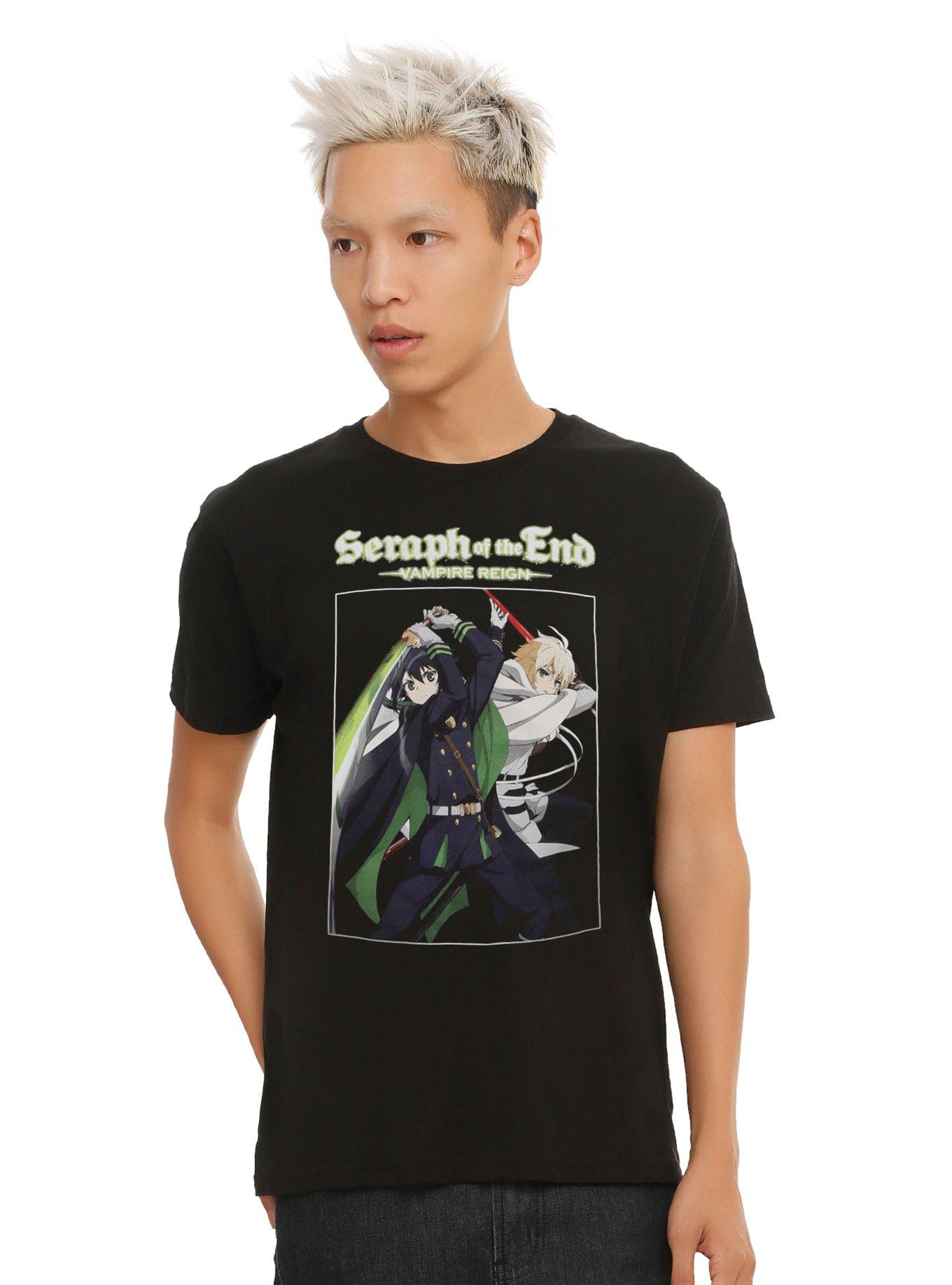 Seraph Of The End: Vampire Reign Yuichiro And Mikaela T-Shirt, BLACK, hi-res