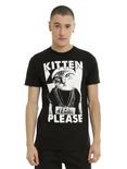 Keanu Kitten Please T-Shirt, BLACK, hi-res