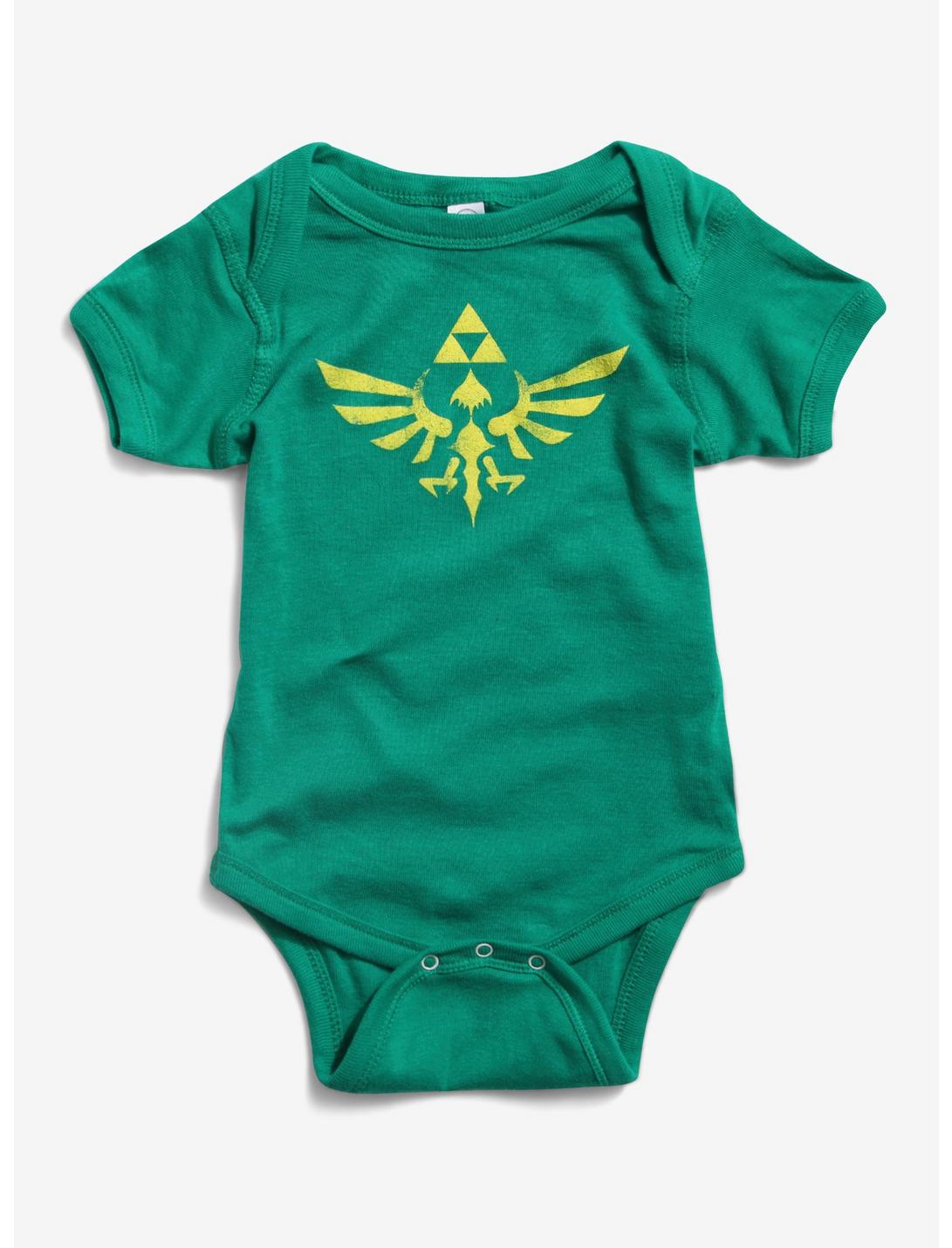 Nintendo The Legend Of Zelda Green Triforce Baby Bodysuit, GREEN, hi-res