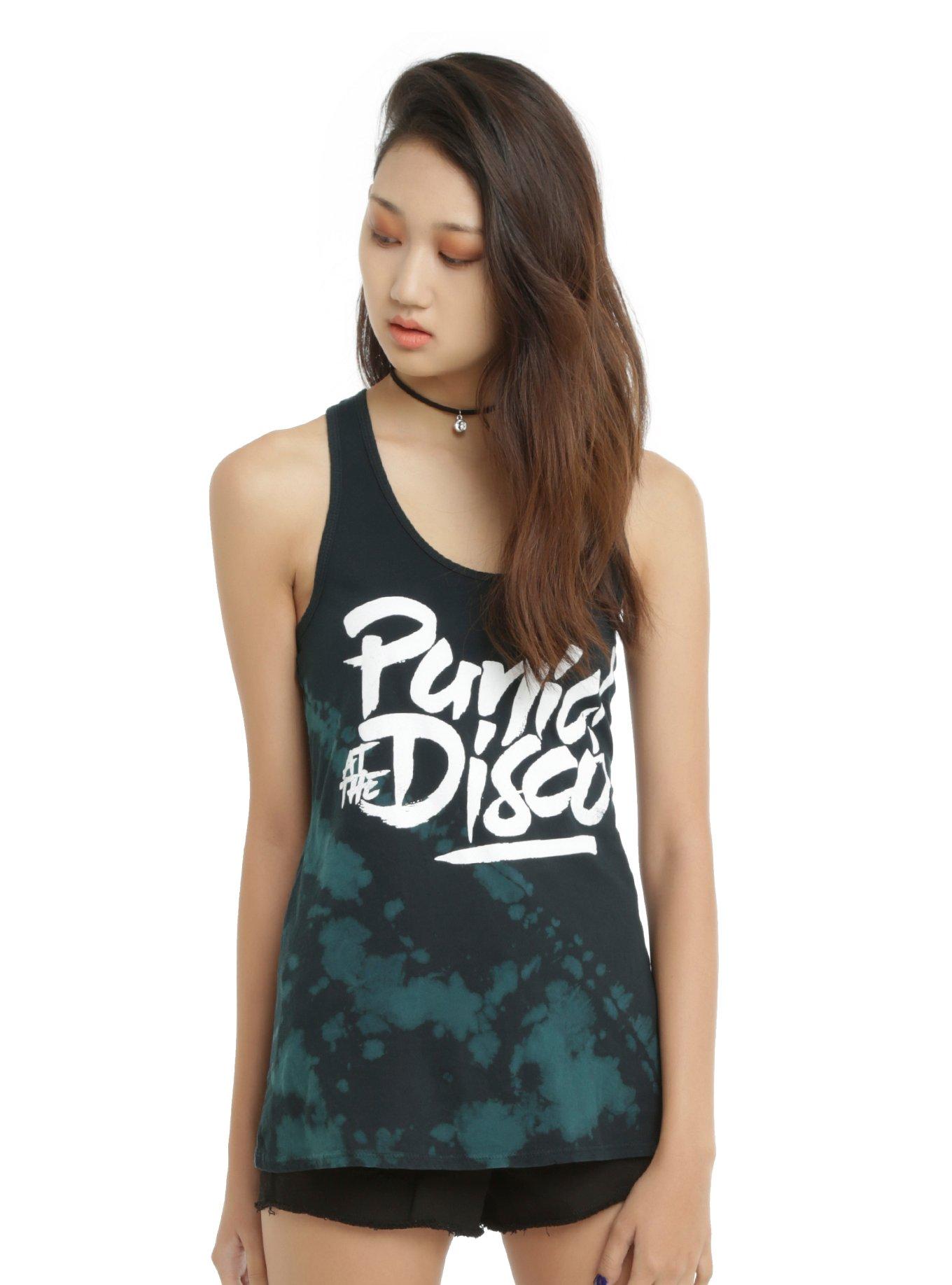 Panic! At The Disco Tie Dye Tank Top, CHARCOAL, hi-res
