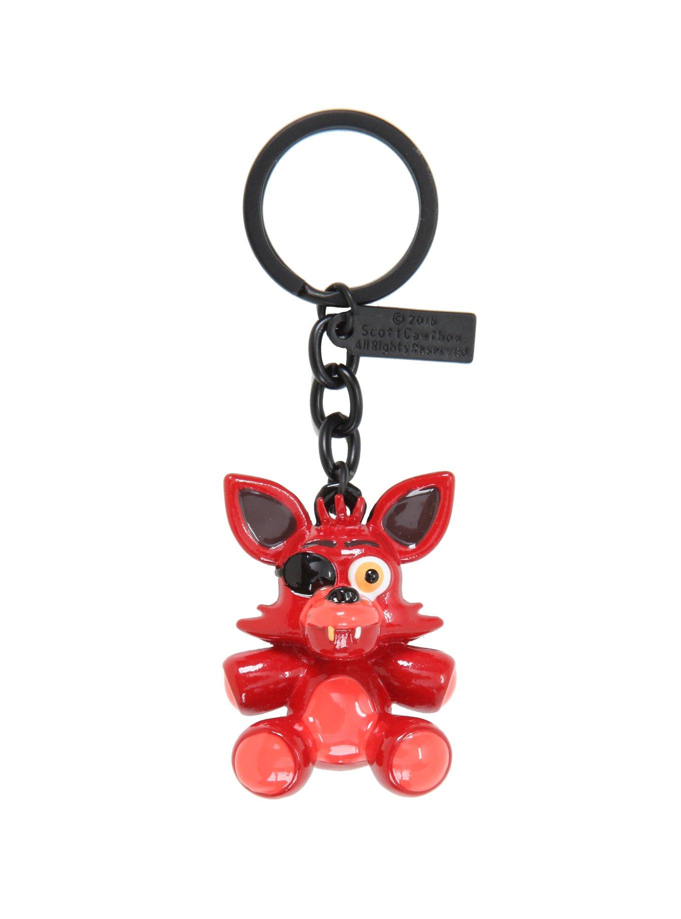 Five Nights At Freddys FNAF Keychain Figure 1.5 Withered Foxy Red Brown  Fox